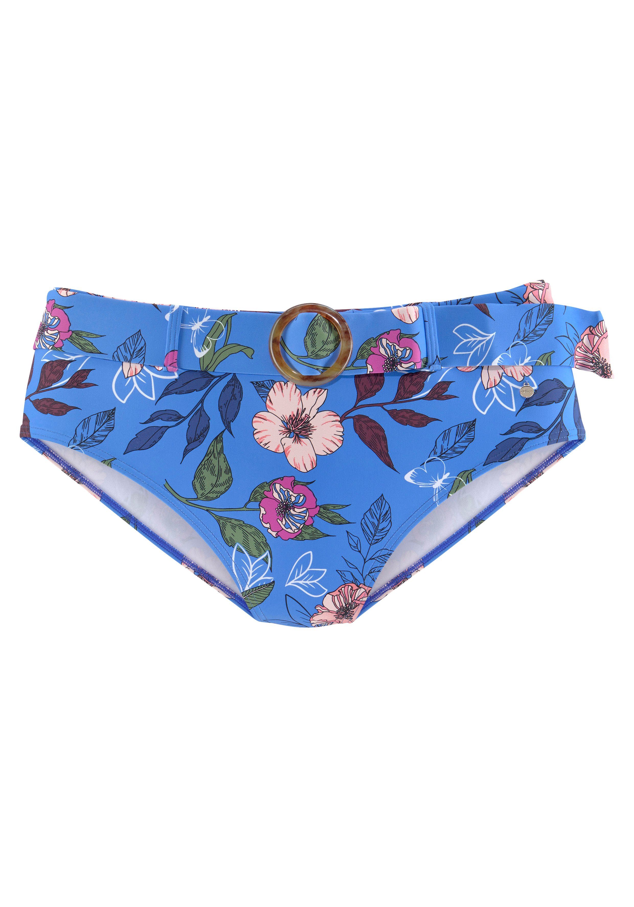 s.Oliver RED LABEL Beachwear Highwaist-bikinibroekje Maya met een afneembare riem en gesp in hoorn-look