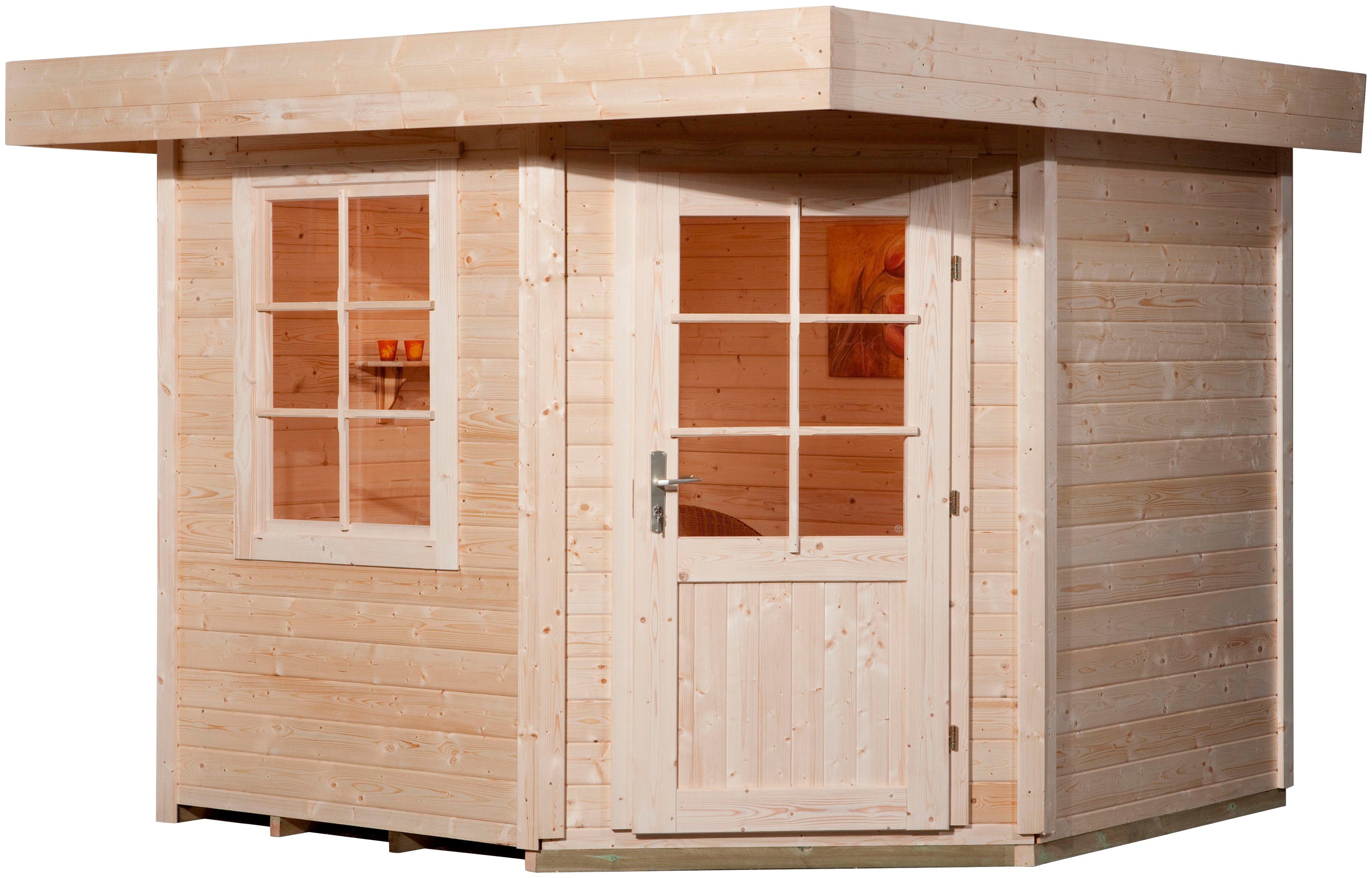 weka Tuinhuisje Designhaus 213 Maat 2 houten tuinhuisjes beige