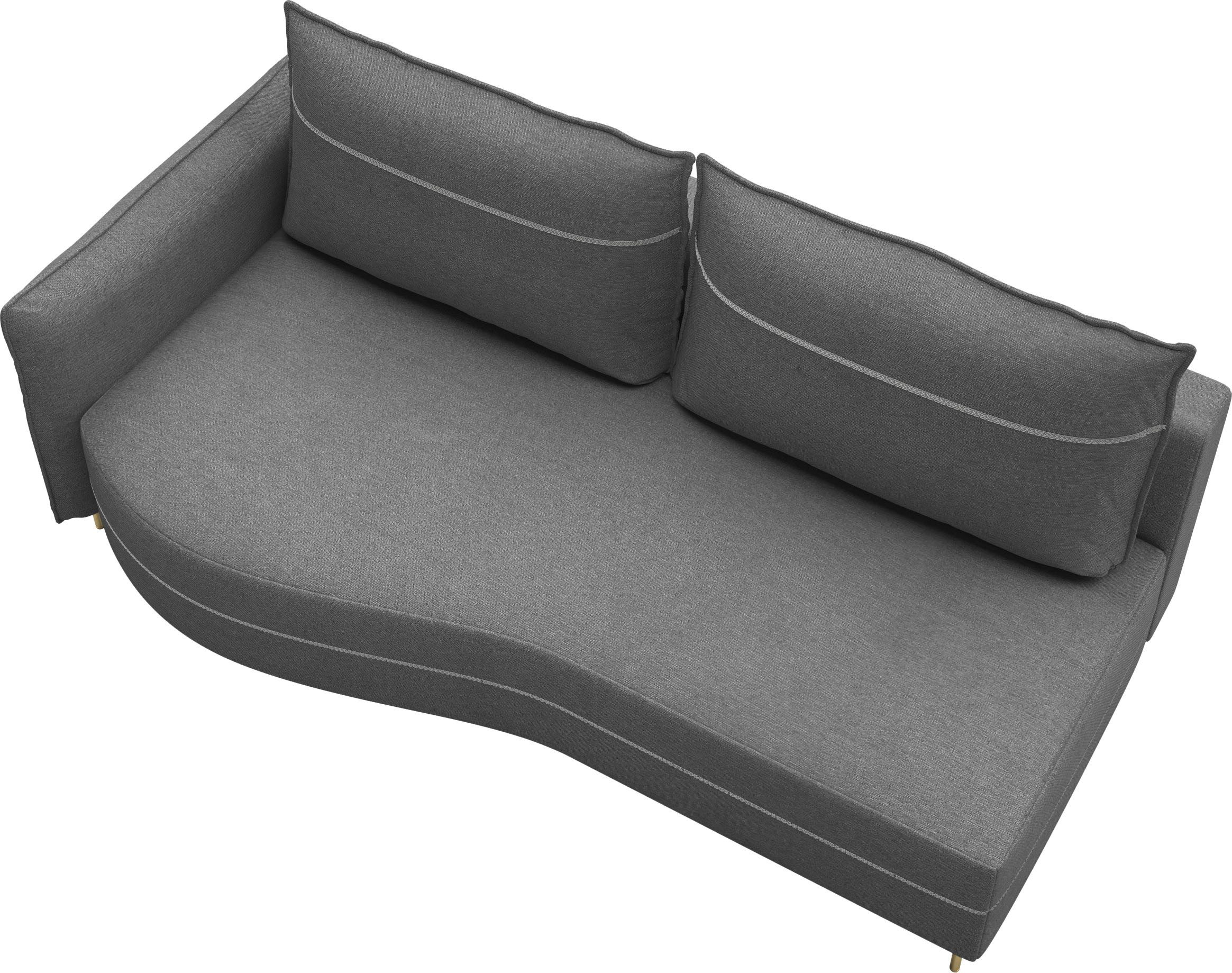 exxpo - sofa fashion Loungebank Met mooie contrastnaad, solitairmeubel, comfortabel, smalle armleuning