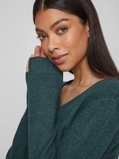 Vila Trui met V-hals VIRIL V-NECK L/S KNIT TOP - NOOS