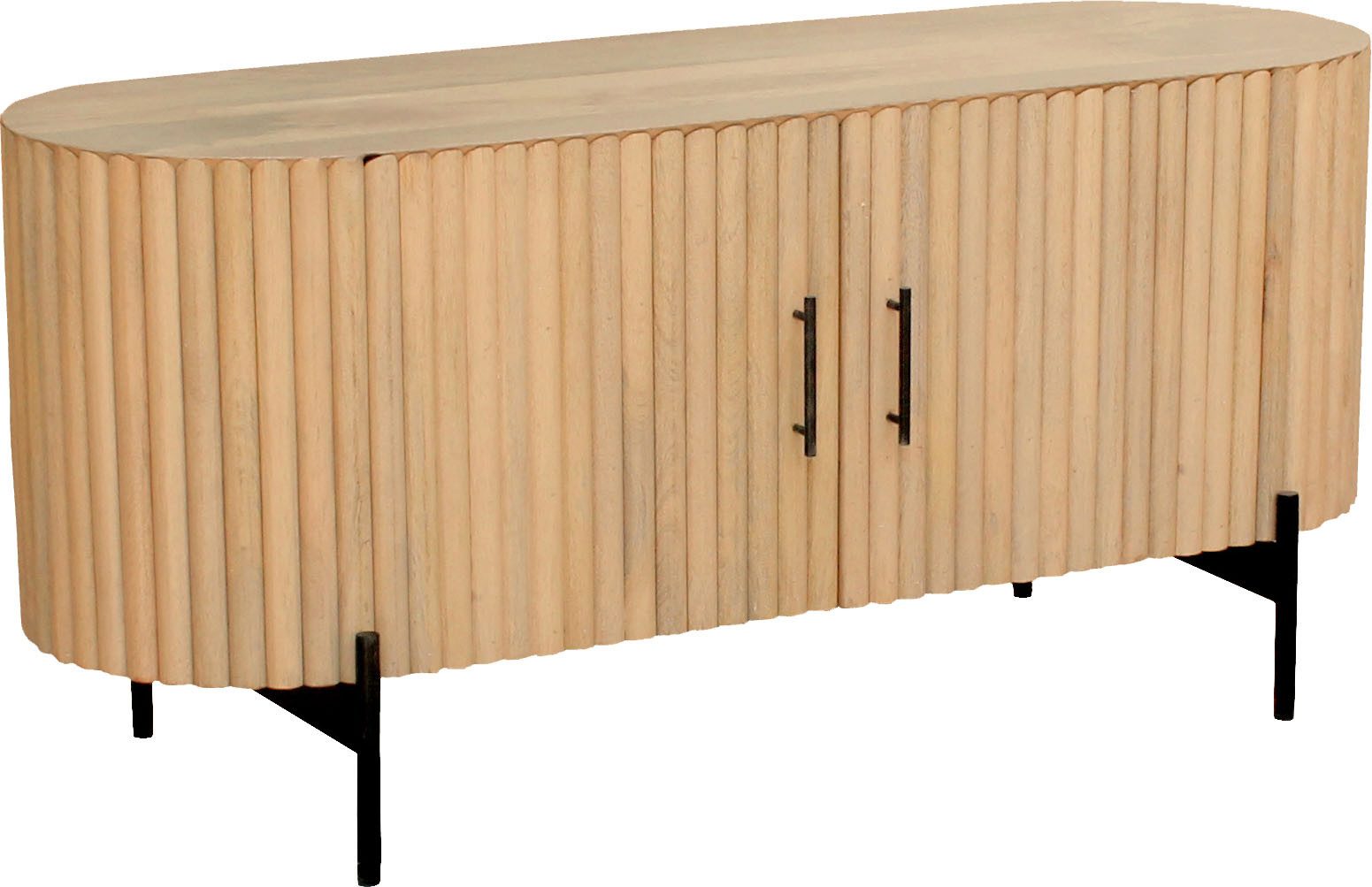 SIT Tv-meubel Lamellenontwerp in retro stijl (1 stuk) lowboards beige