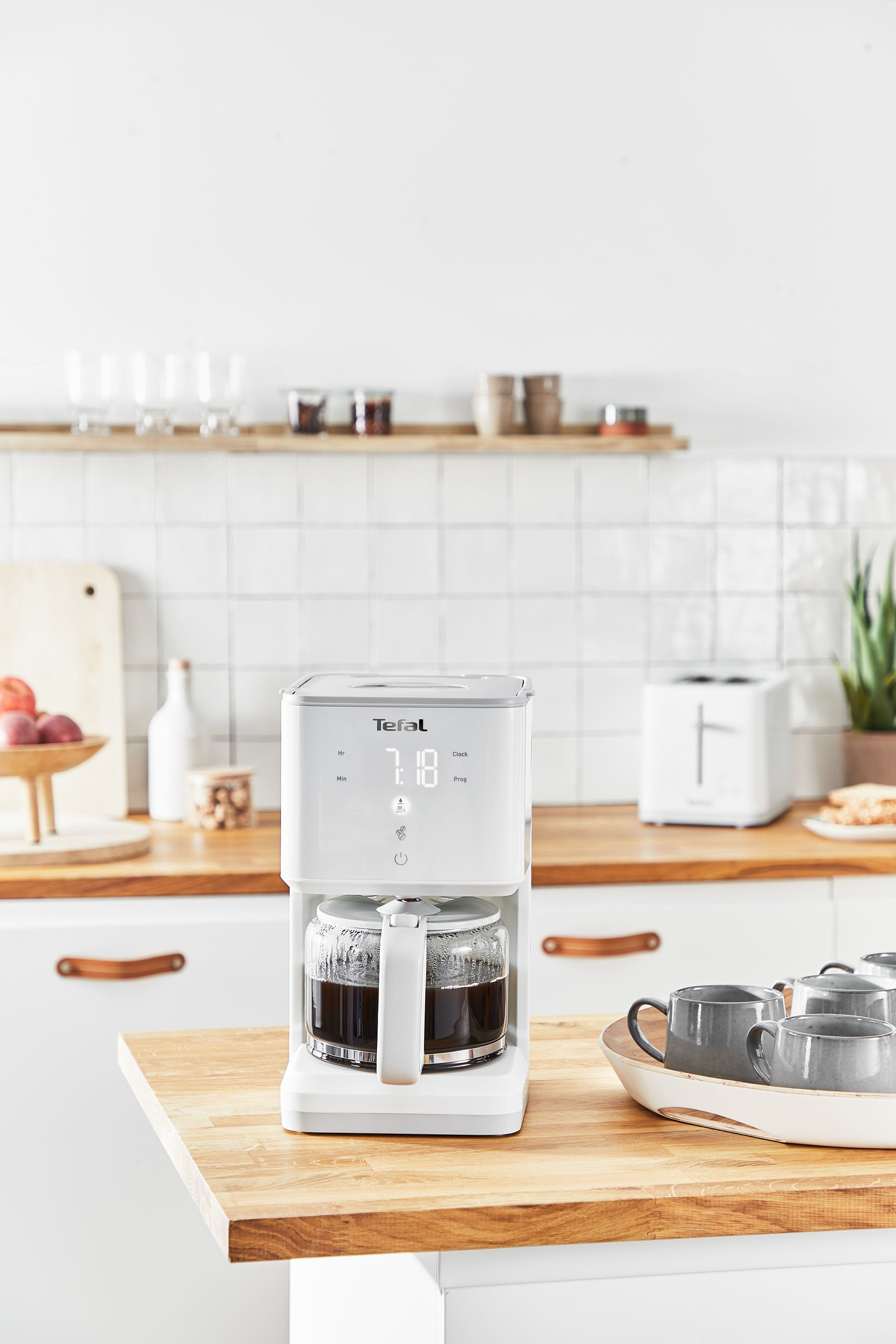 Tefal Filterkoffieapparaat CM6931 Sense, 1,25 l, Digitaal-aanduiding, glazen kan met deksel, capaciteit voor 10 - 15 kopjes