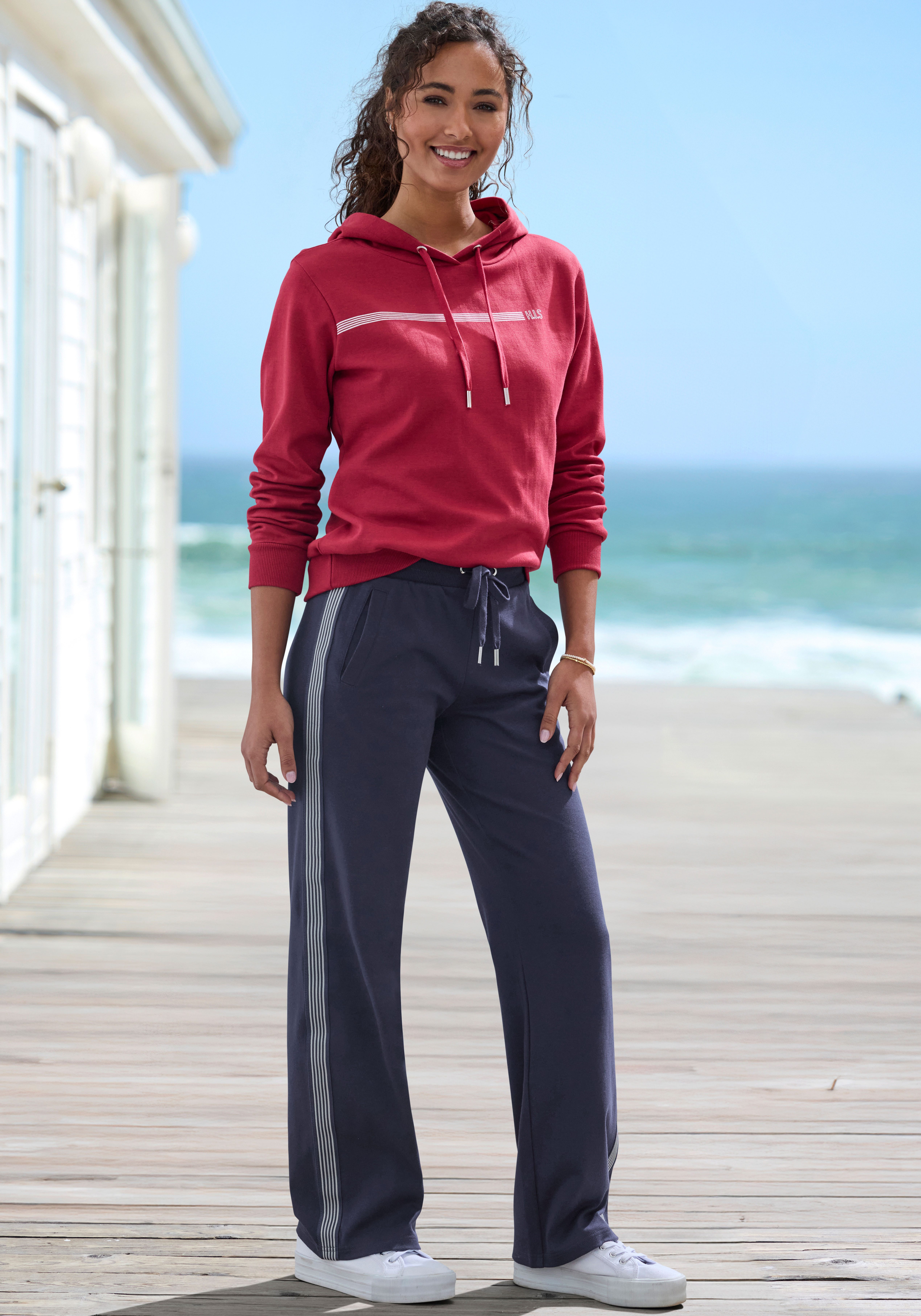 H.I.S Relaxbroek met zijstreeppatroon