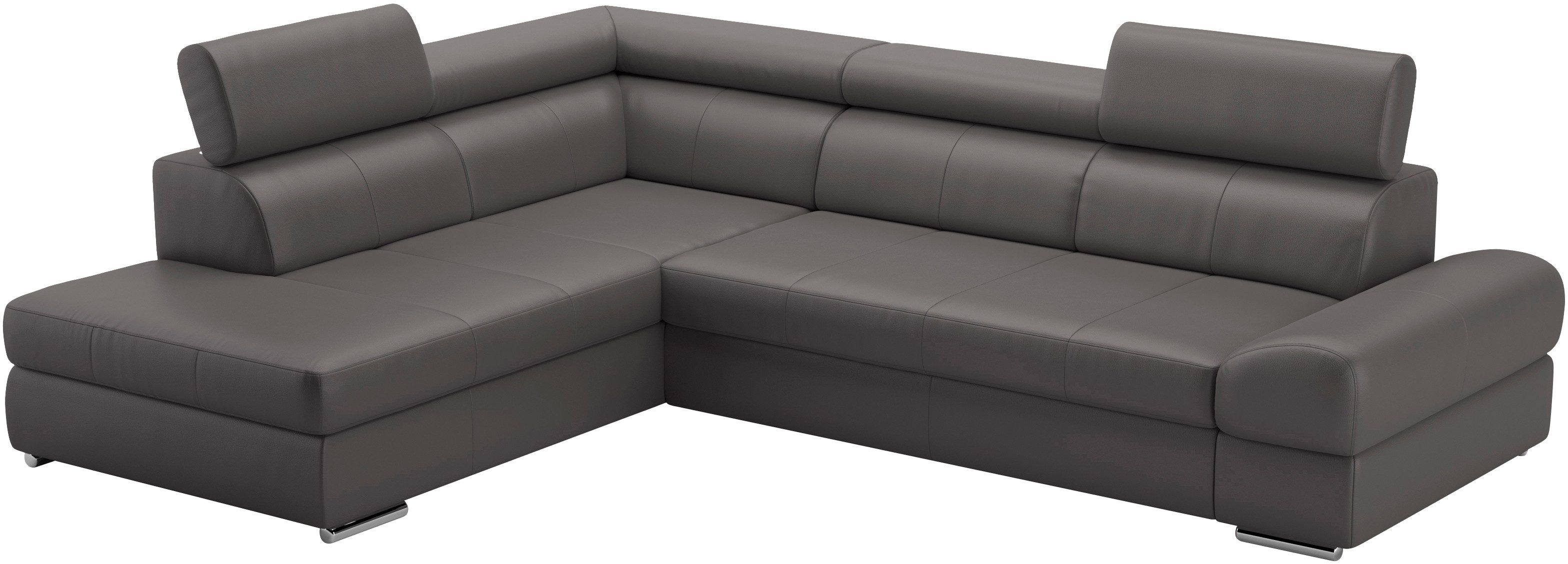 sit&more Hoekbank Broadway L-vorm met verstelbare hoofdsteunen, naar keuze met slaapfunctie