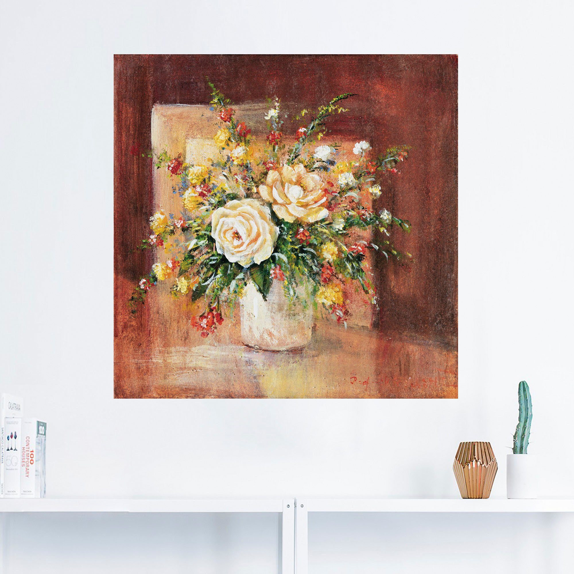 Artland Artprint Spaanse Bloemen II als artprint op linnen, muursticker in verschillende maten