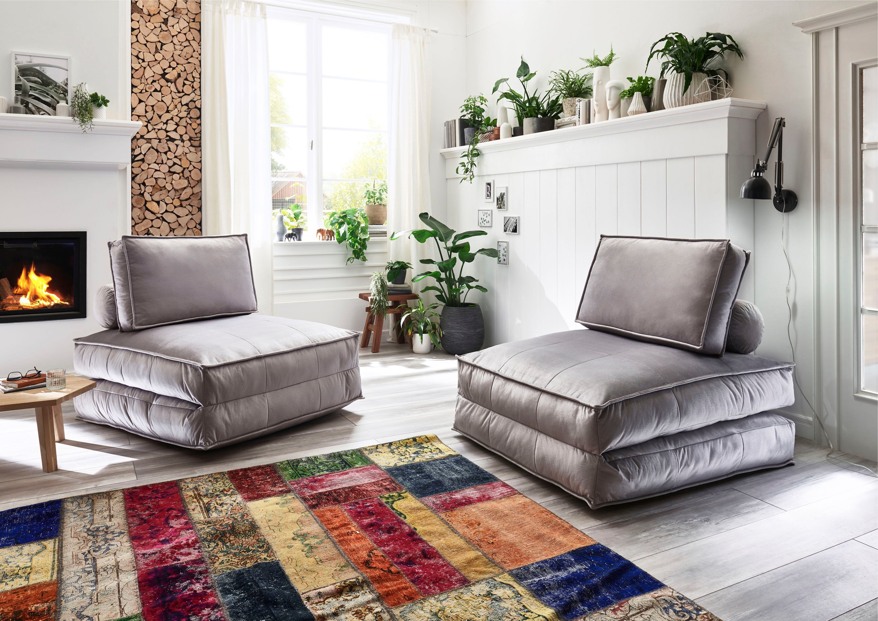 ATLANTIC home collection XXL-fauteuil Miro XXL-fauteuil te veranderen in een logeerbed