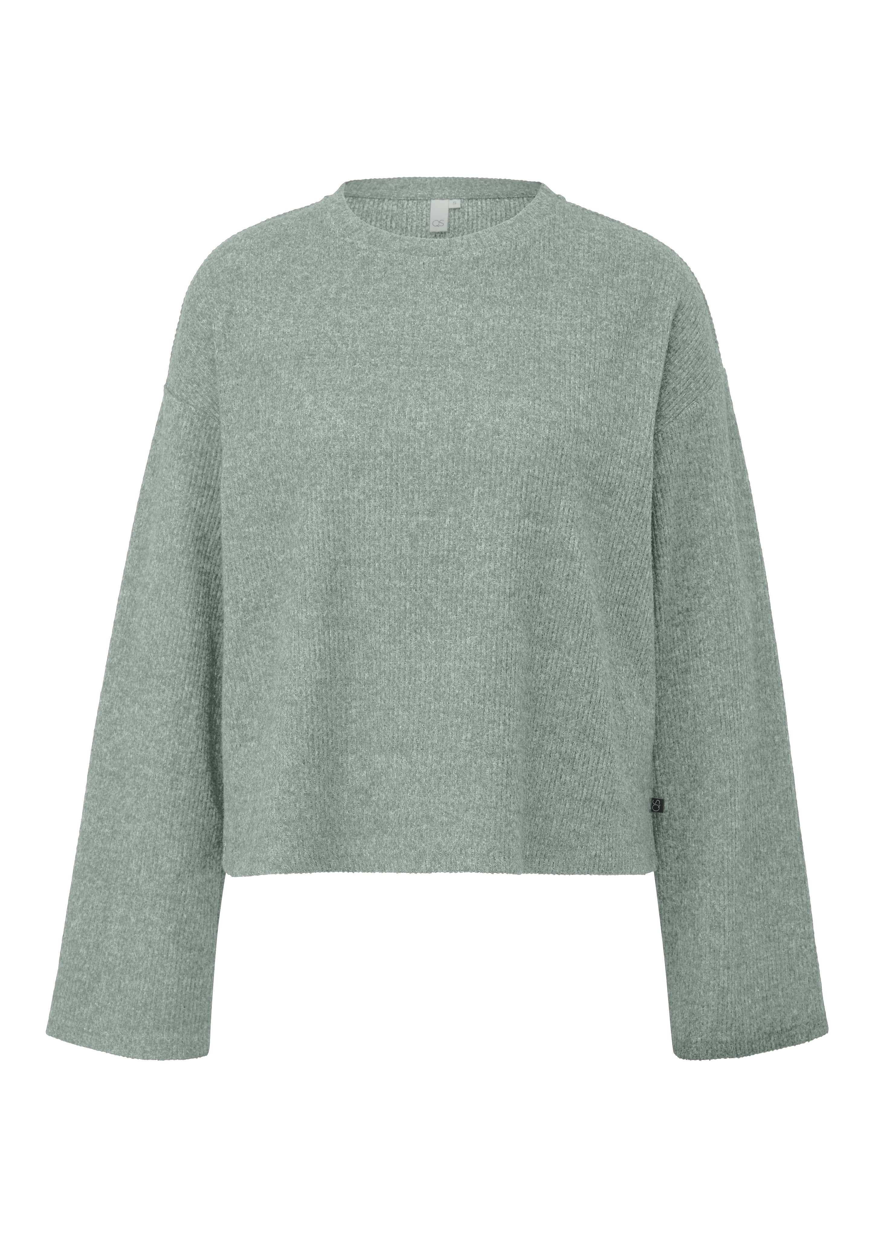 Q S designed by Shirt met lange mouwen met een ronde hals