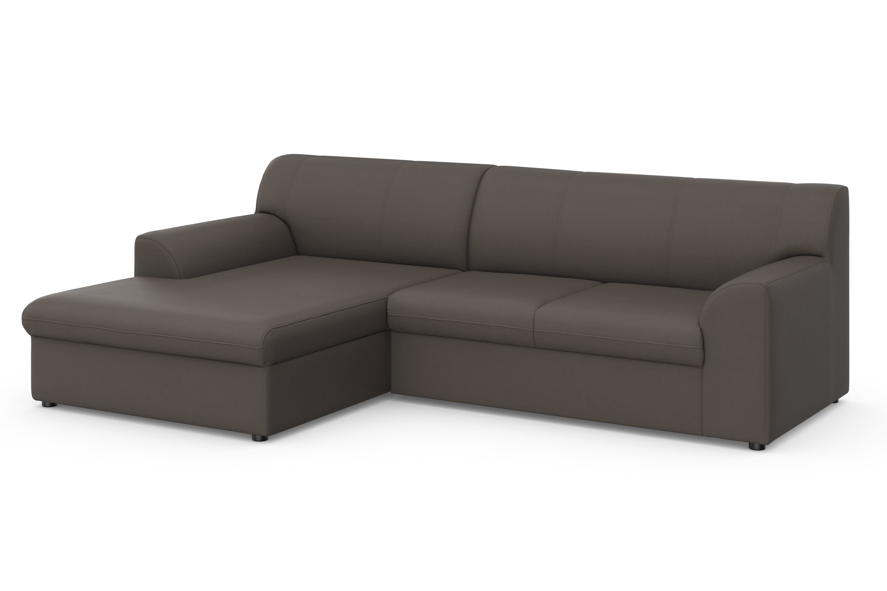 DOMO collection Hoekbank Topper, elegant en tijdloos, compacte afmetingen 245/155cm, L-vorm