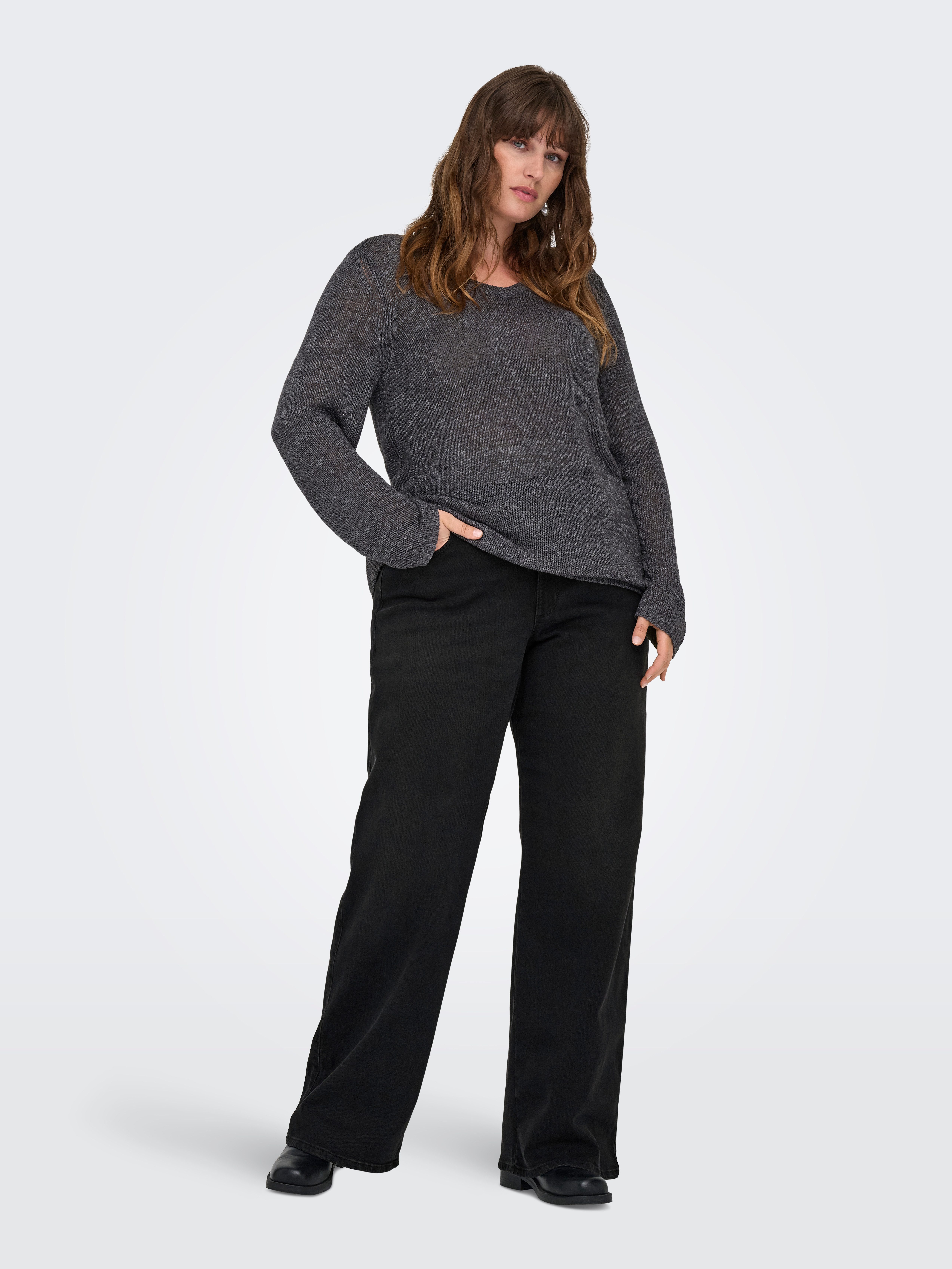 ONLY CARMAKOMA High-waist jeans CARSNOW HW WIDE DNM JEANS PIM WB