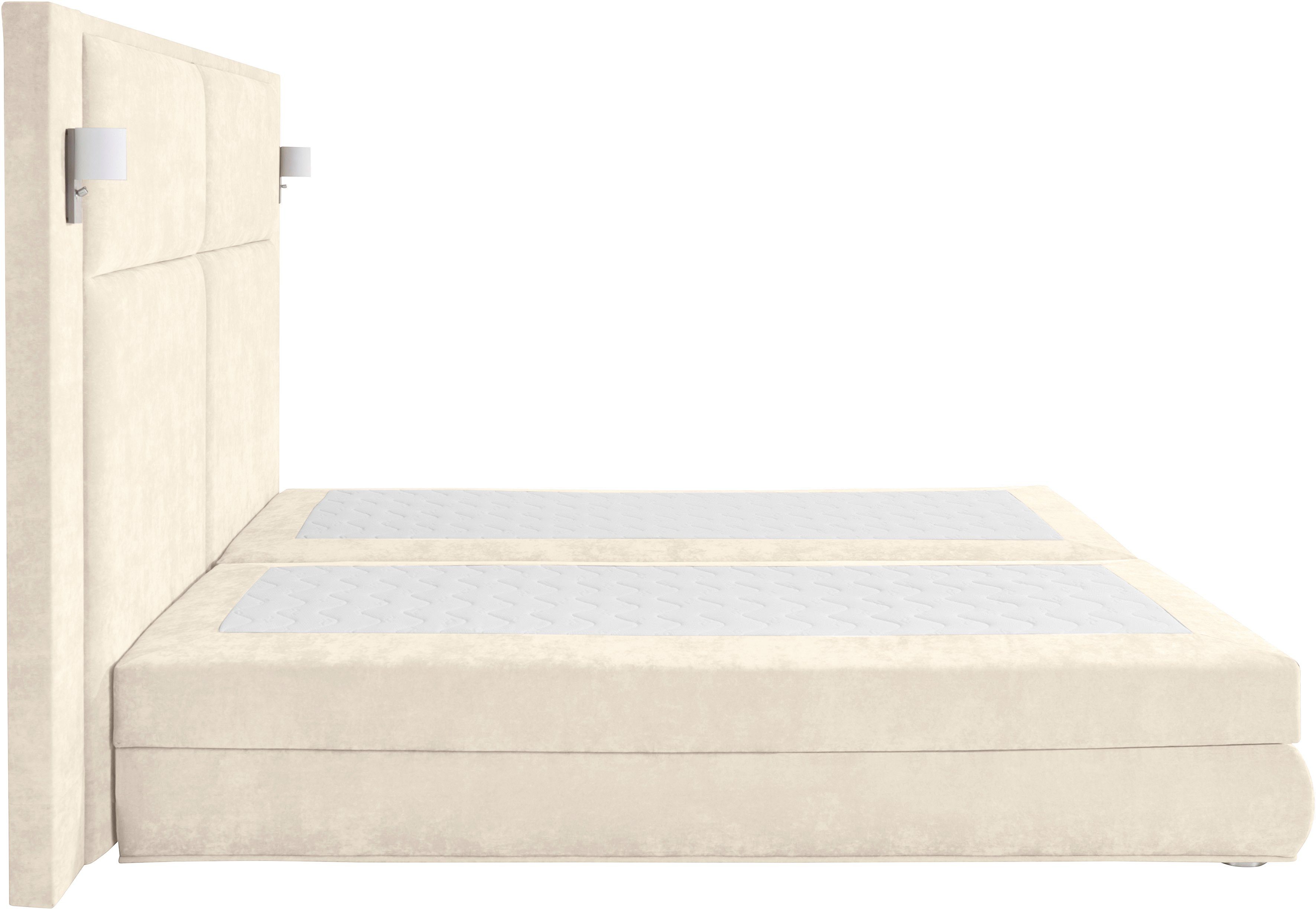 COLLECTION AB Boxspring Copenhagen inclusief bedkist, topmatras, naar keuze met ledverlichting