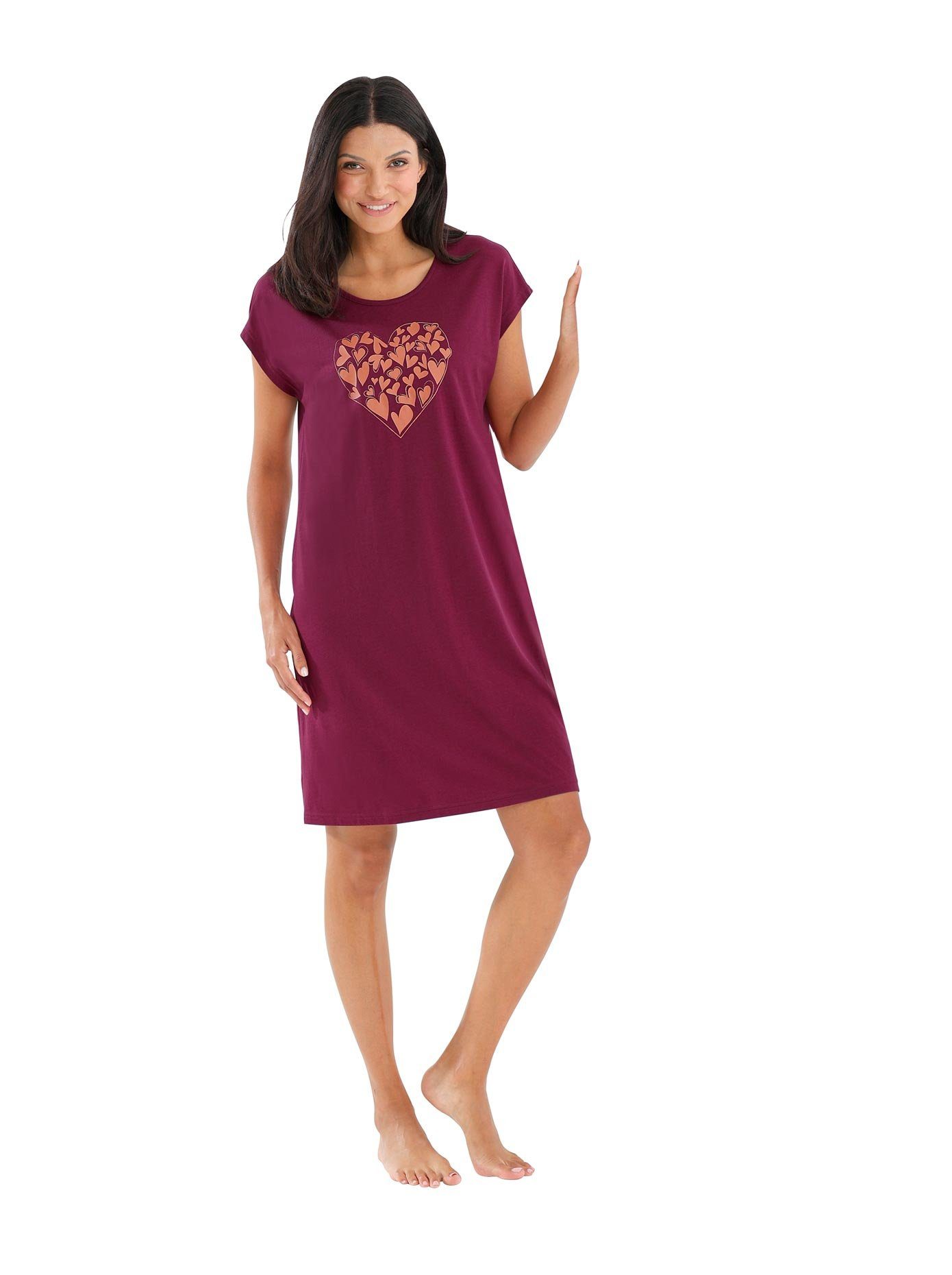 wäschepur Nachthemd n dames nachthemden maat 44/46 multicolor