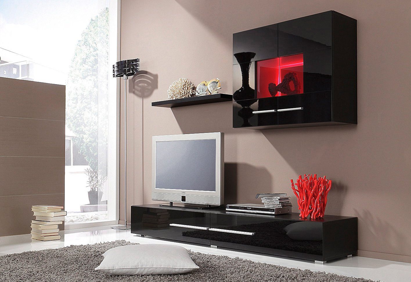 Höltkemeyer Wandmeubel Aqua (set, 3-delig) tv-wandmeubels zwart