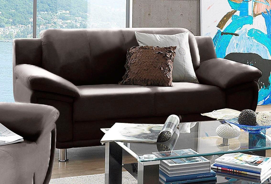 TRENDMANUFAKTUR 2-zitsbank Rondo, breedte 178 cm, brede armleuningen, chromen poten Bank optioneel met bonellvering en in verschillende bekledingen bestelbaar