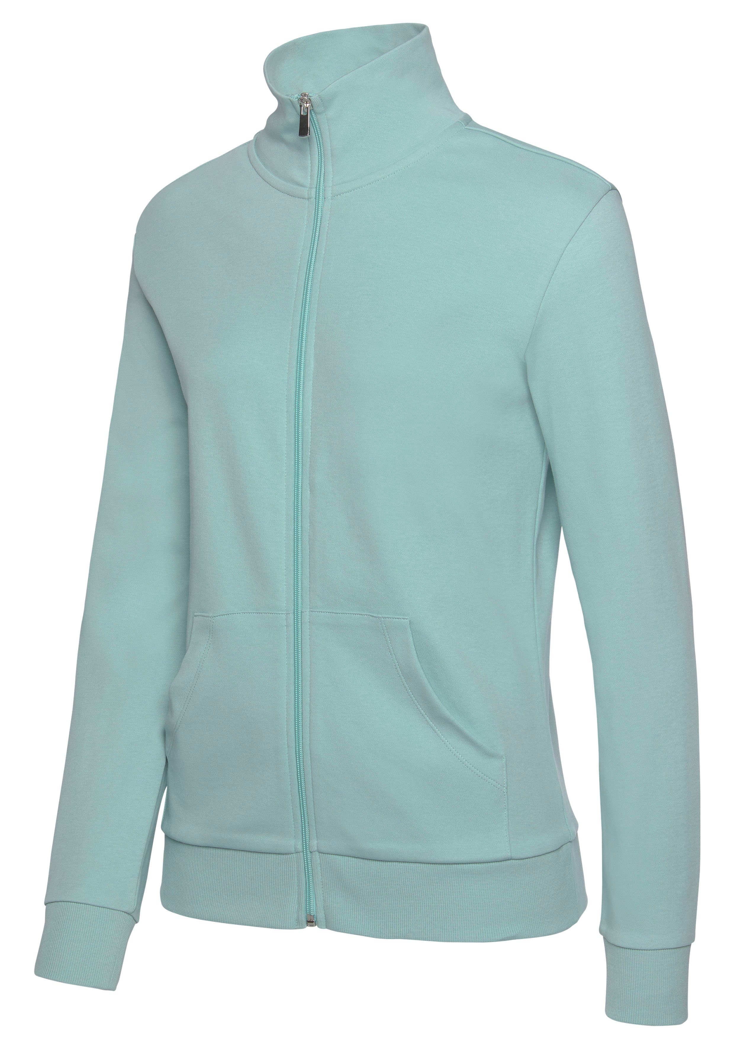 Bench. Loungewear Sweatvest met logo-borduurwerk op de staande kraag, loungewear, loungepak