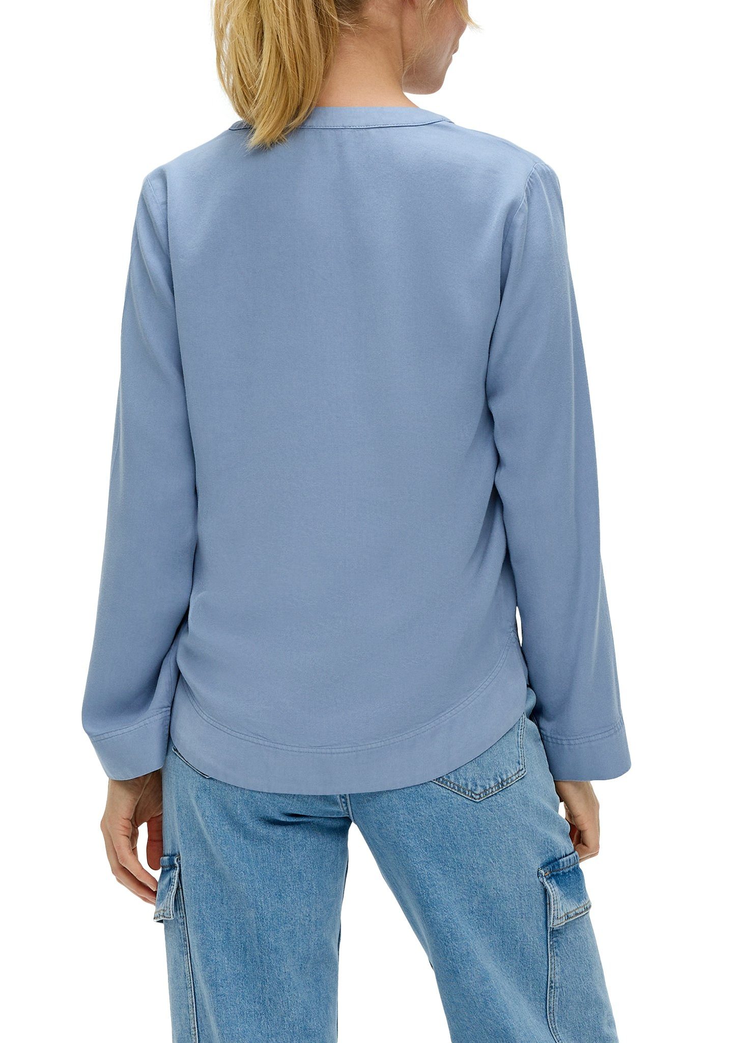 s.Oliver Blouse met lange mouwen met een diepe v-hals