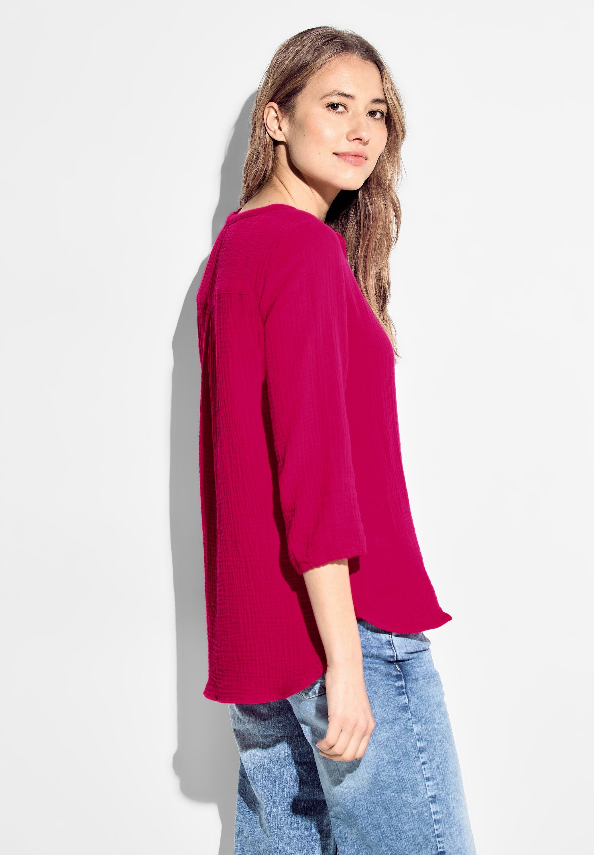 Cecil Gekreukte blouse in krinkel-look