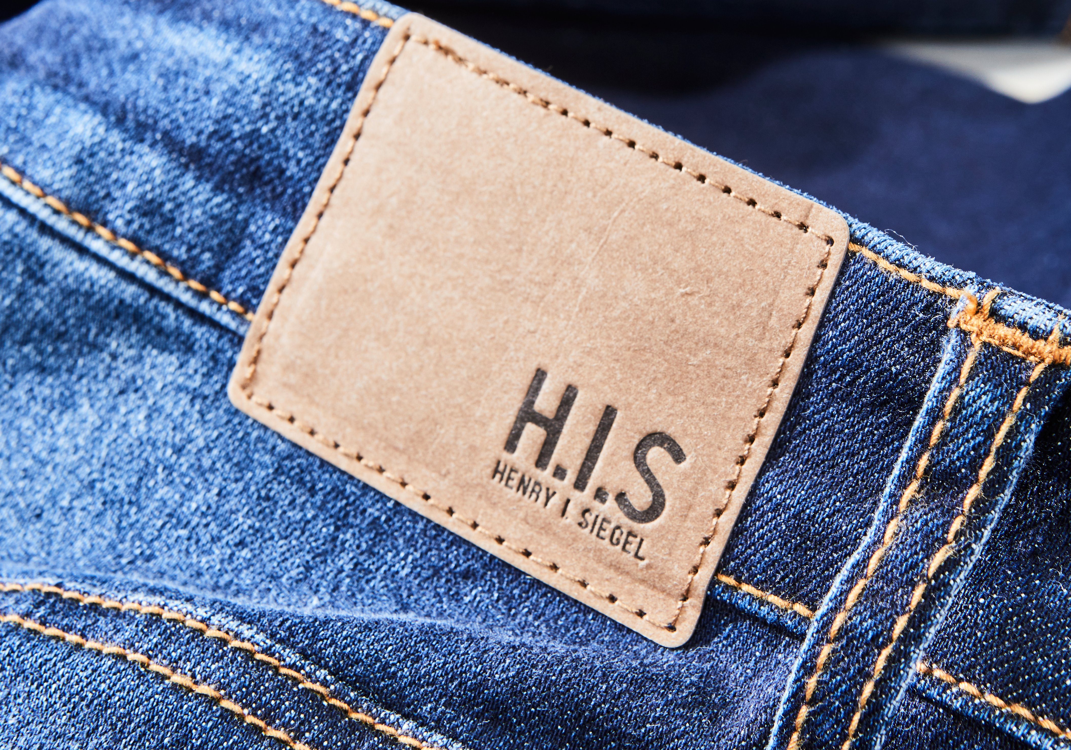 H.I.S Straight jeans DIX rechte pasvorm, lage taille, used-wassing