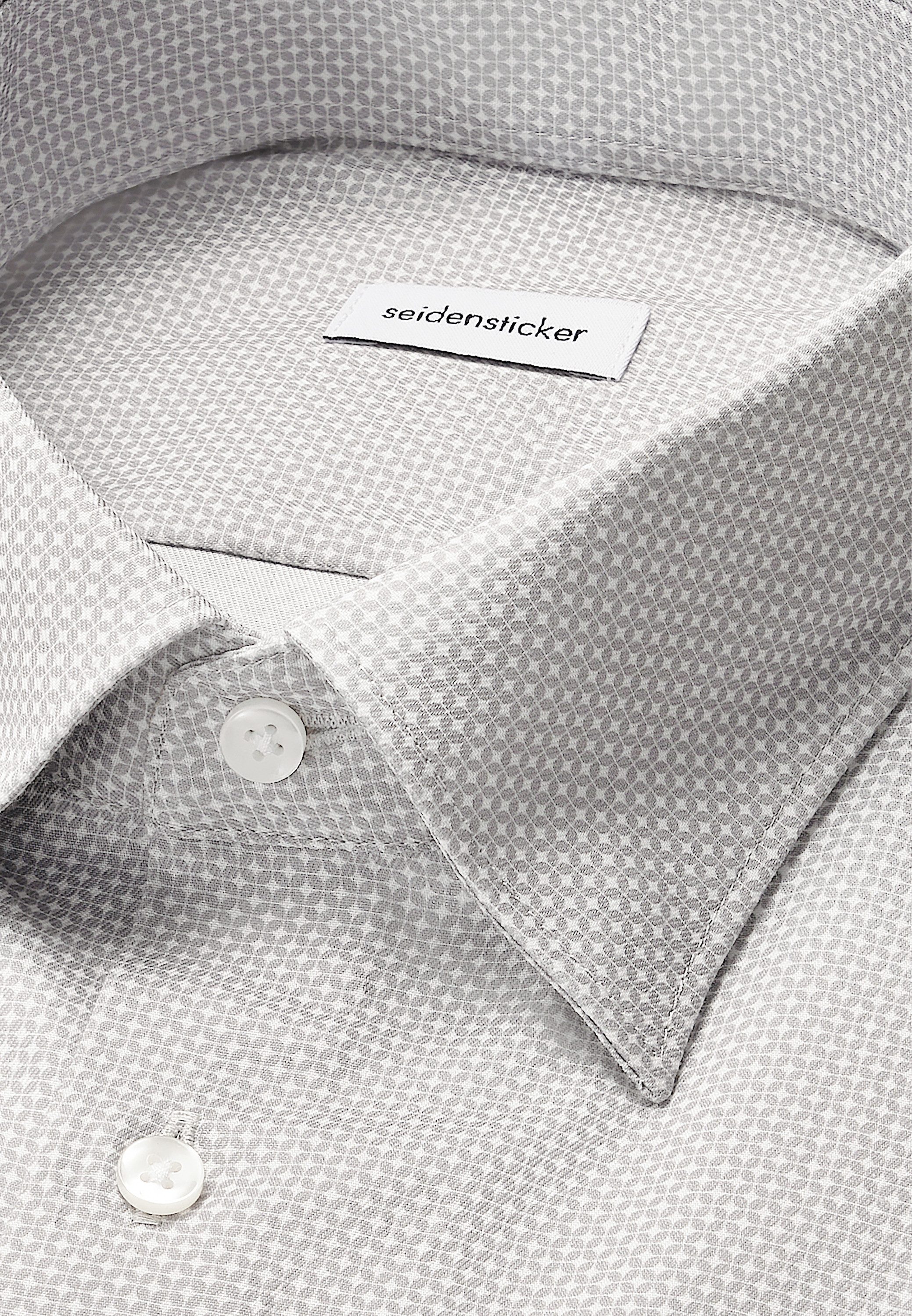 seidensticker Businessoverhemd Zwarte roos Regular 1/1 Bedekte Button-Down-kraag print