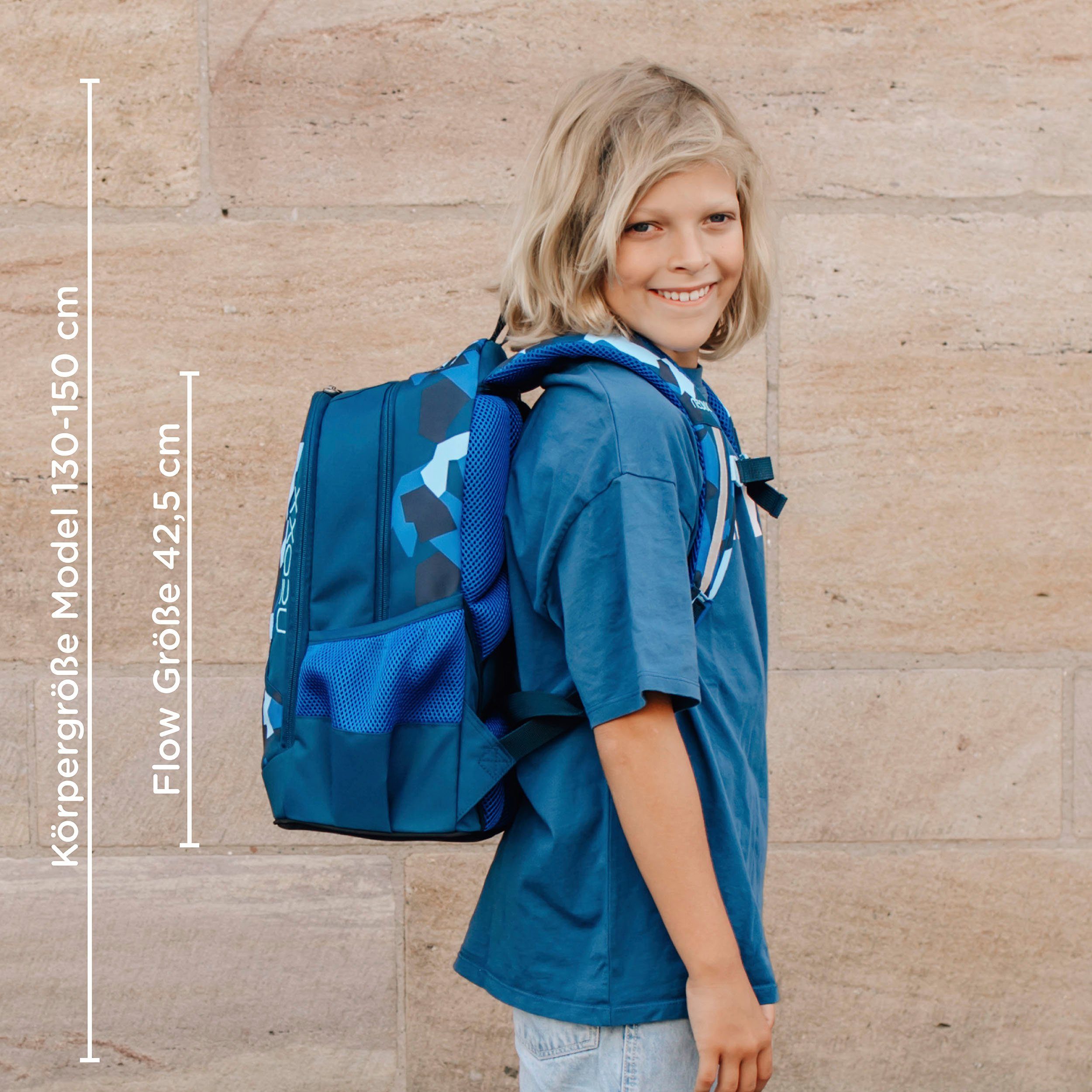 neoxx Schoolrugzak Flow, Camo Nation gedeeltelijk van gerecycled materiaal