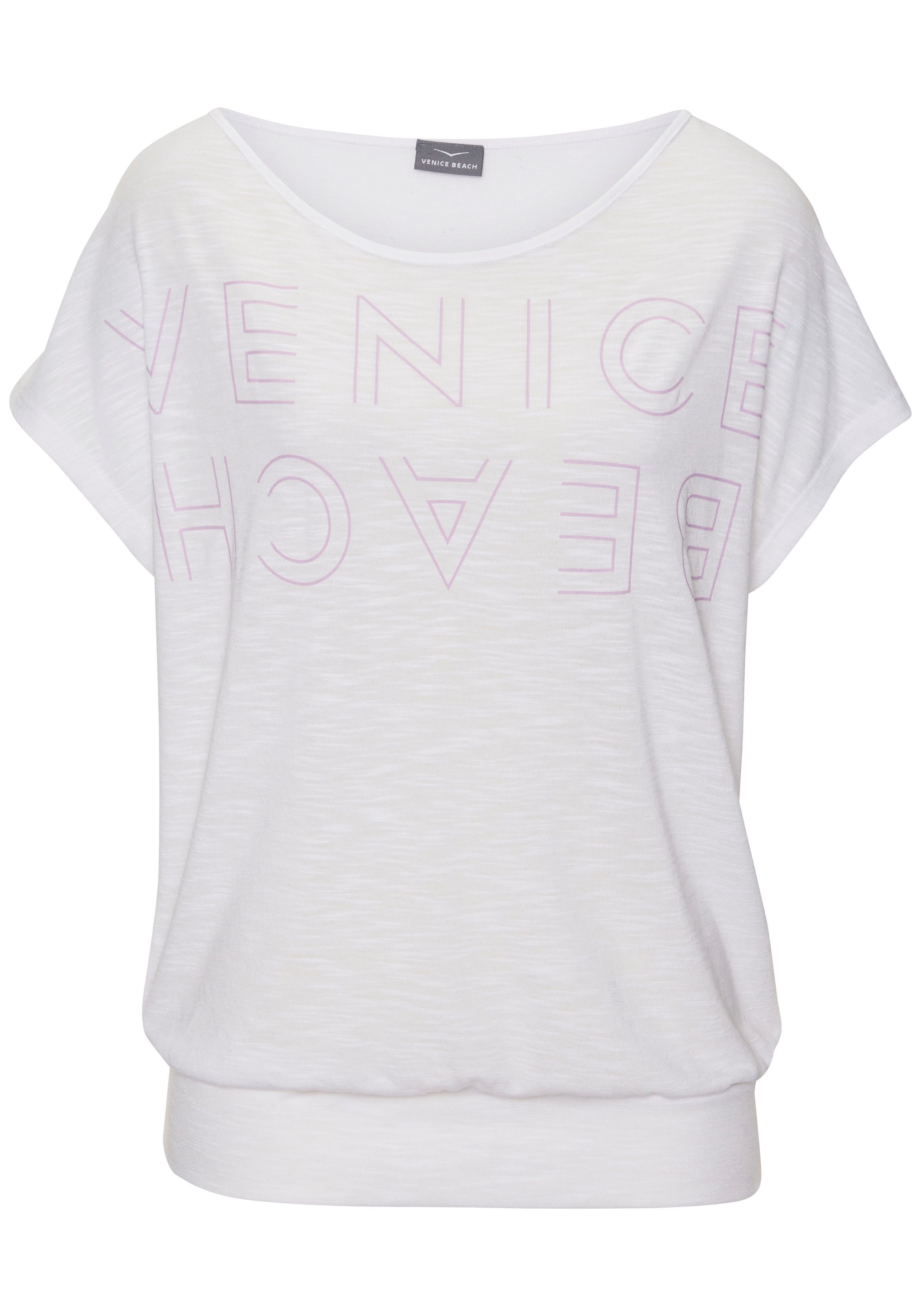 Venice Beach Shirt met ronde hals met logoprint, t-shirt, zomerse sportieve look