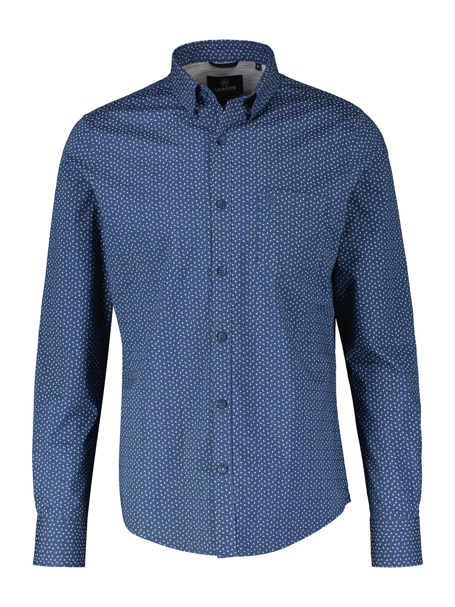 Lerros Overhemd met lange mouwen LERROS poplin overhemd met minimal alloverprint
