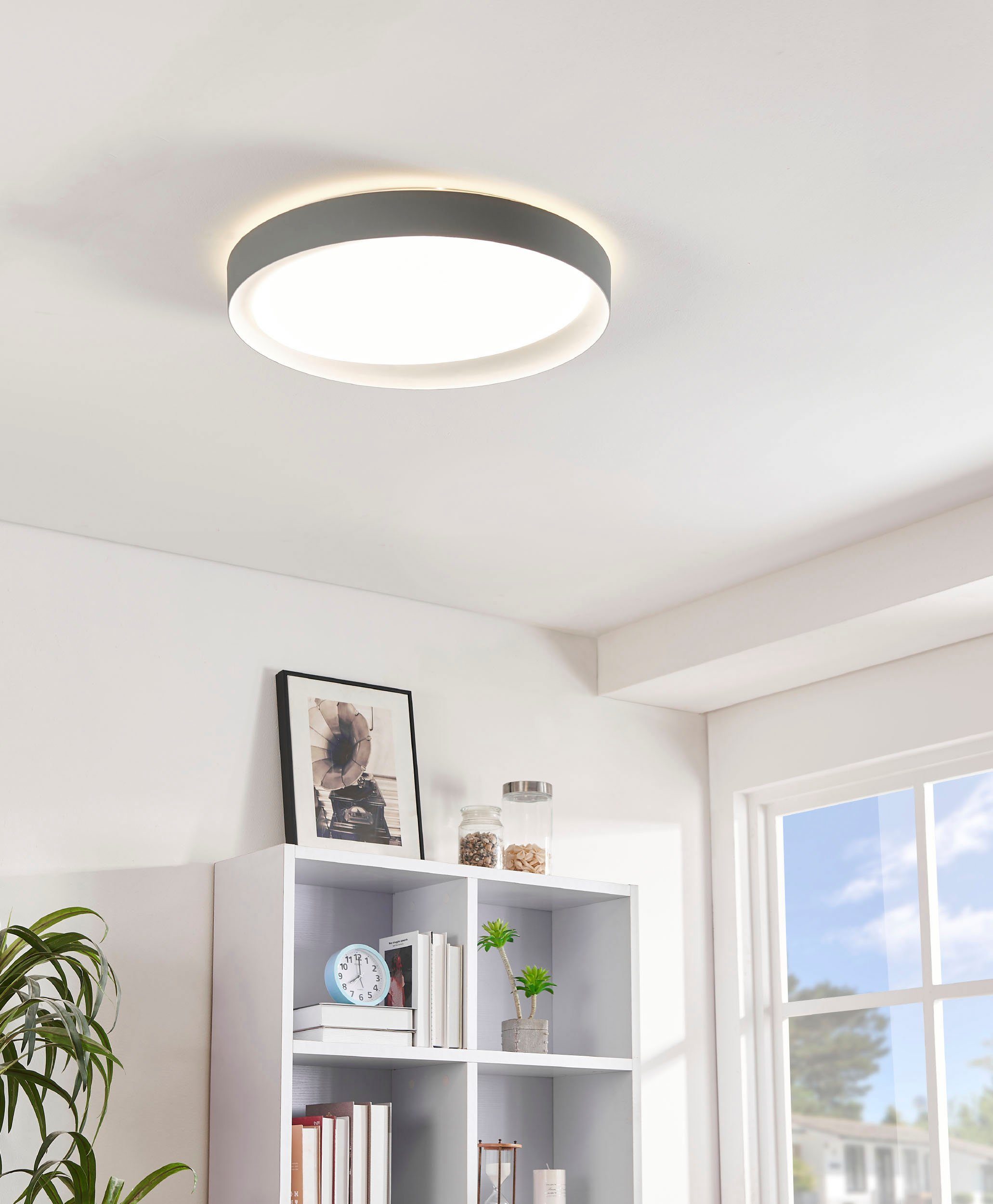 EGLO Plafondlamp LAURITO Plafondlamp in wit van staal - 24W - warmwit - koudwit (1 stuk)