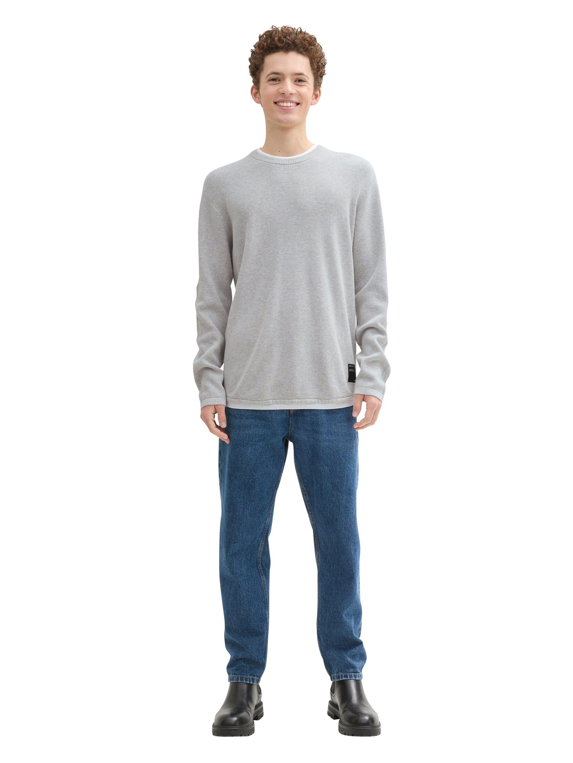 Tom Tailor Denim 2-in-1-trui met structuur