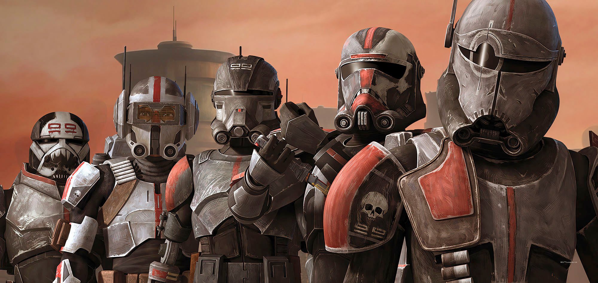Komar Artprint op linnen Star Wars Bad Batch Squad - Afmeting 90 x 40 cm (1 stuk)