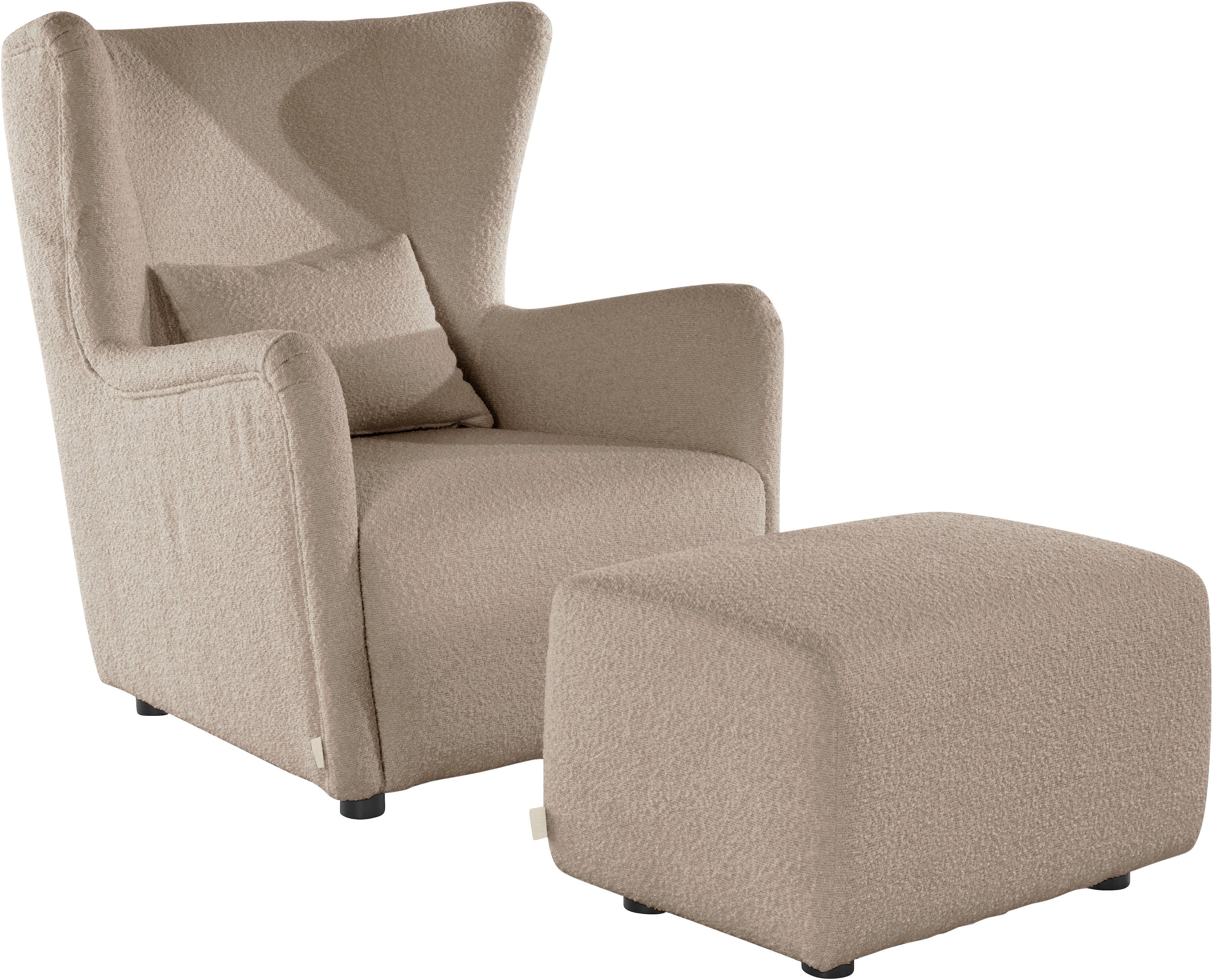 LeGer Home by Lena Gercke Oorfauteuil Levke Stoel naar keuze met of zonder hocker