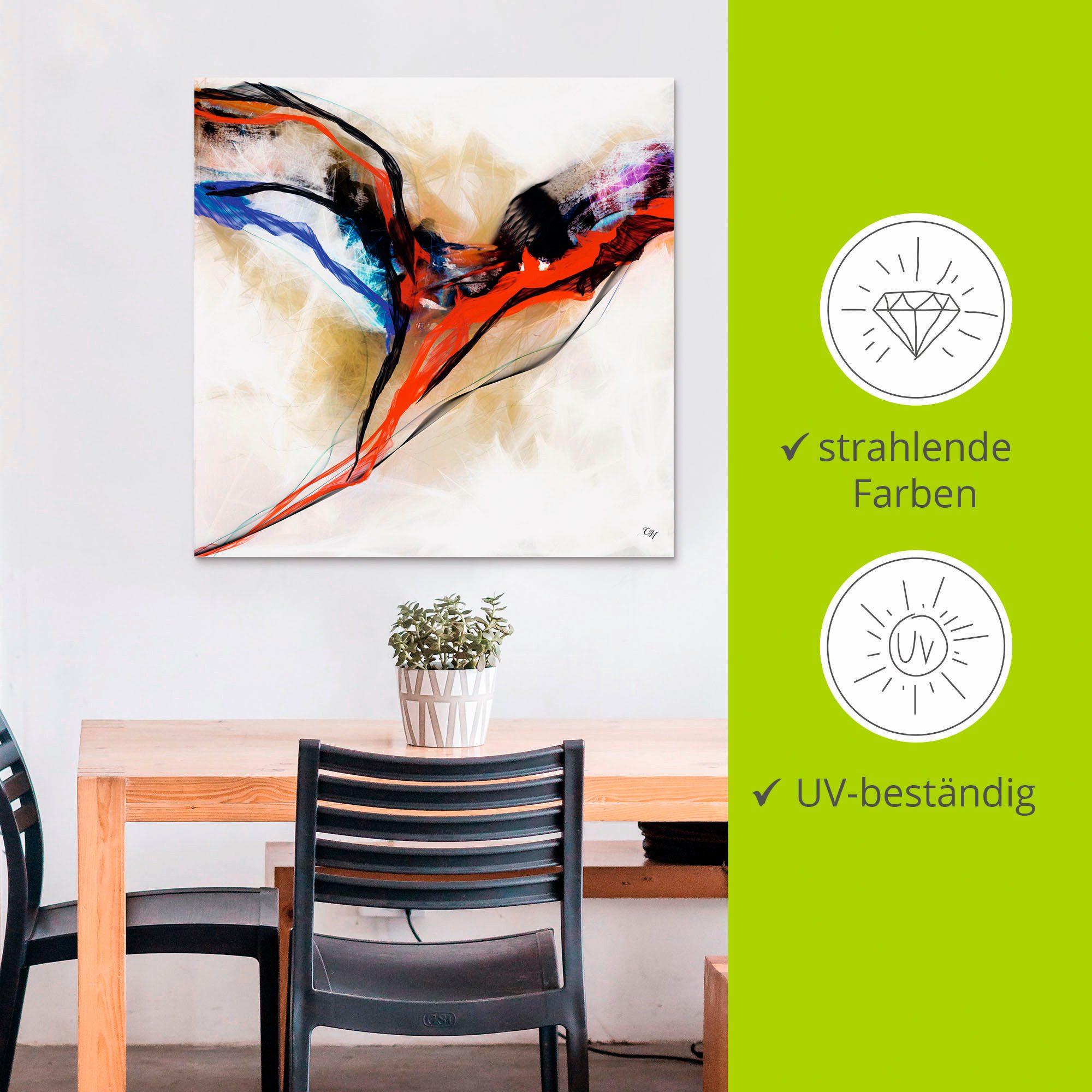 Artland Artprint Engel - abstract I als artprint van aluminium, artprint voor buiten, poster in diverse formaten