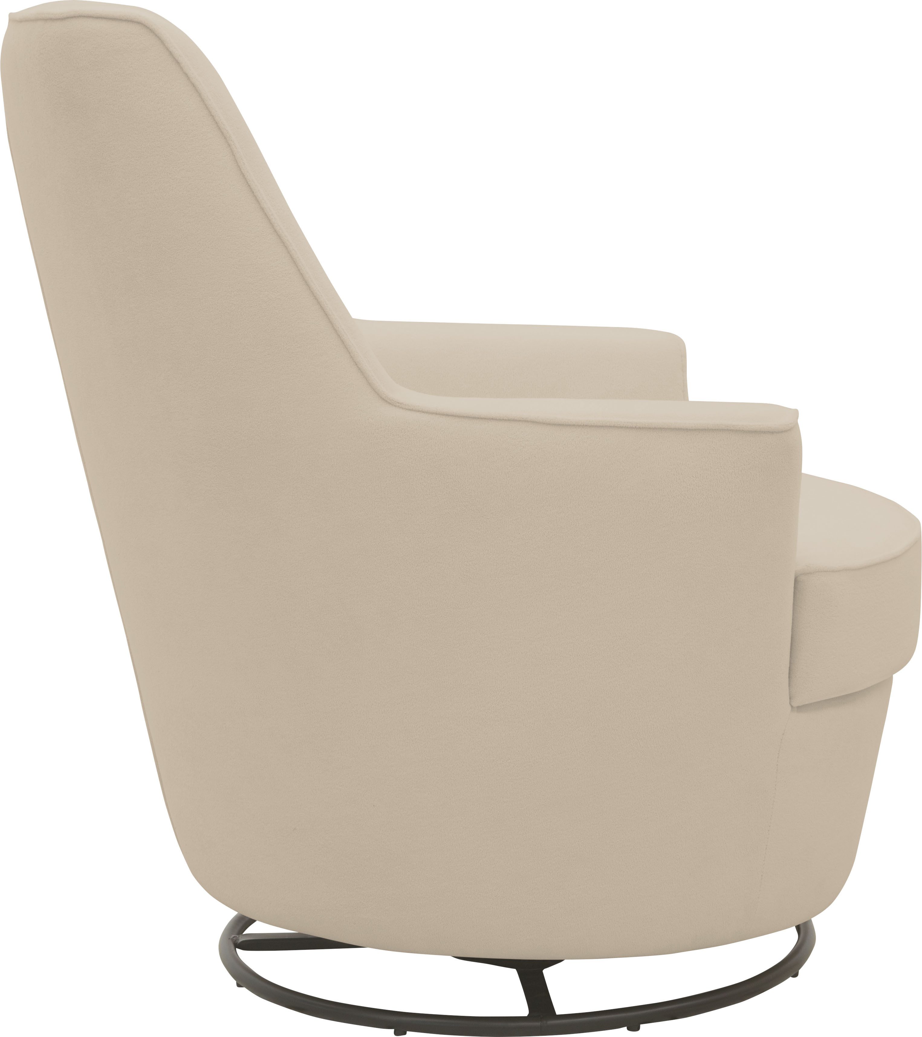 INOSIGN Draaibare fauteuil HETTY, draaistoel met schommelfunctie, leesstoel in cord en microvezel (1 stuk)