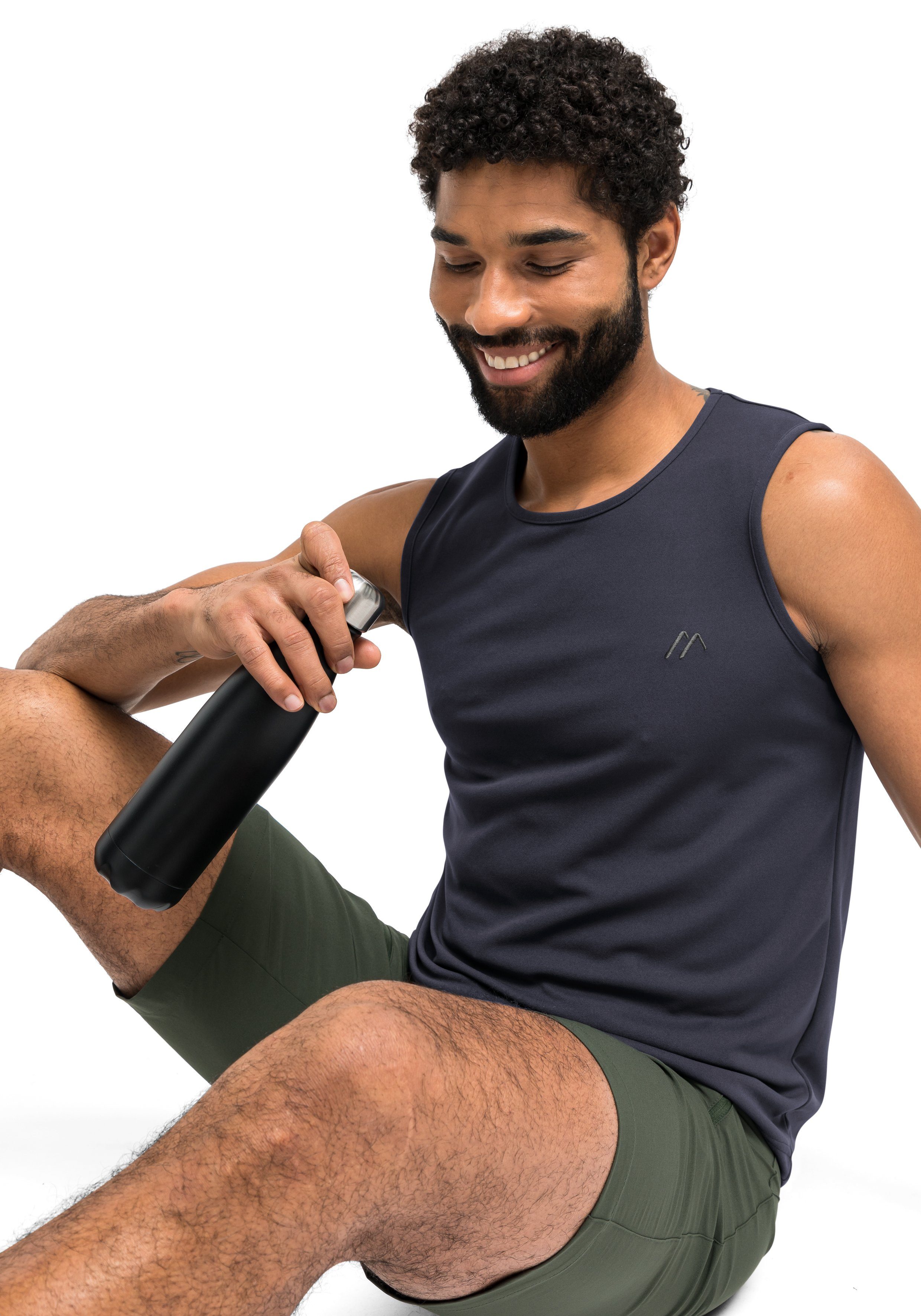 Maier Sports Functioneel shirt Peter Heren rondhals tanktop, pique outdoor-shirt, sneldrogend