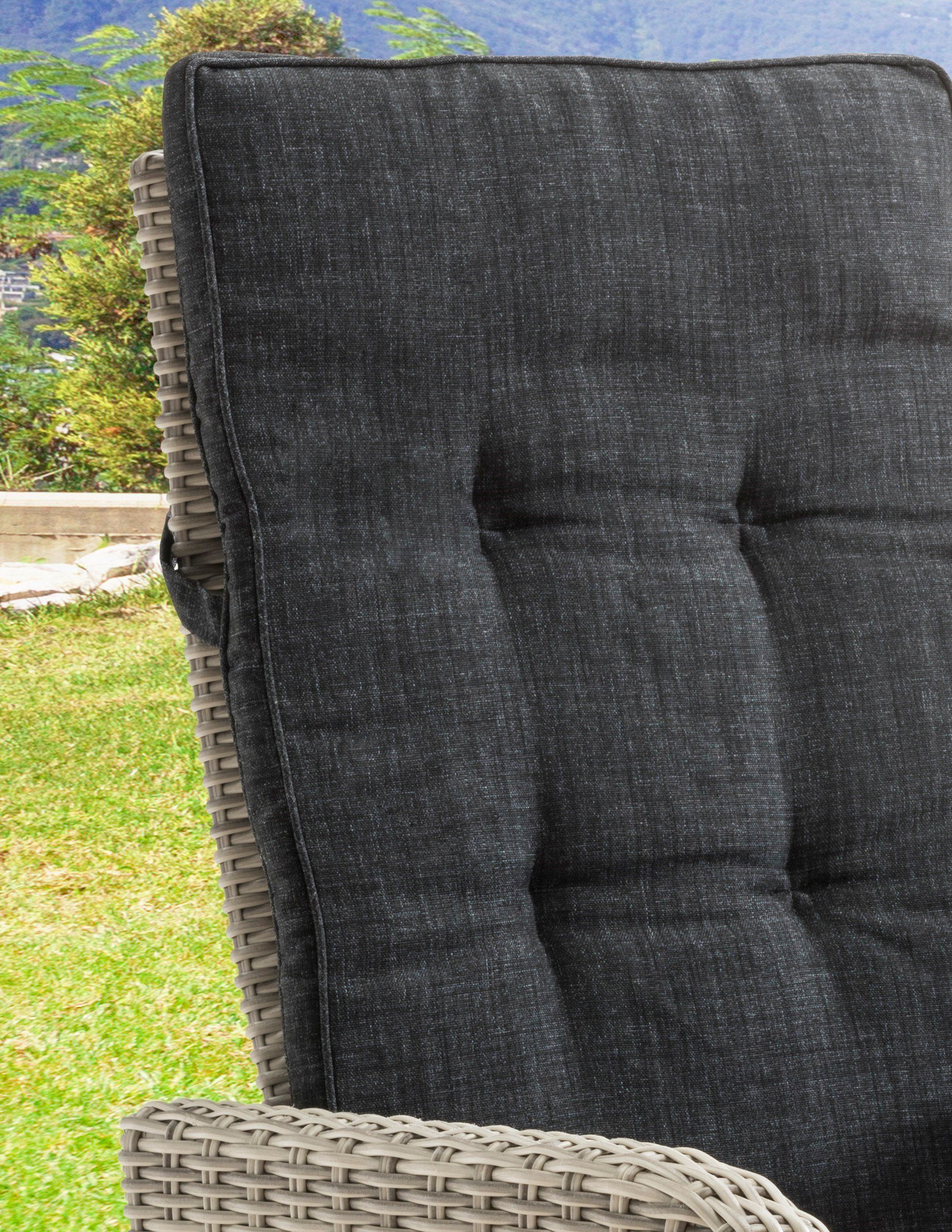 Destiny Fauteuil PALMA CASA Aluminium, polyrattan, incl. voetenbank en kussens (set, 4-delig)