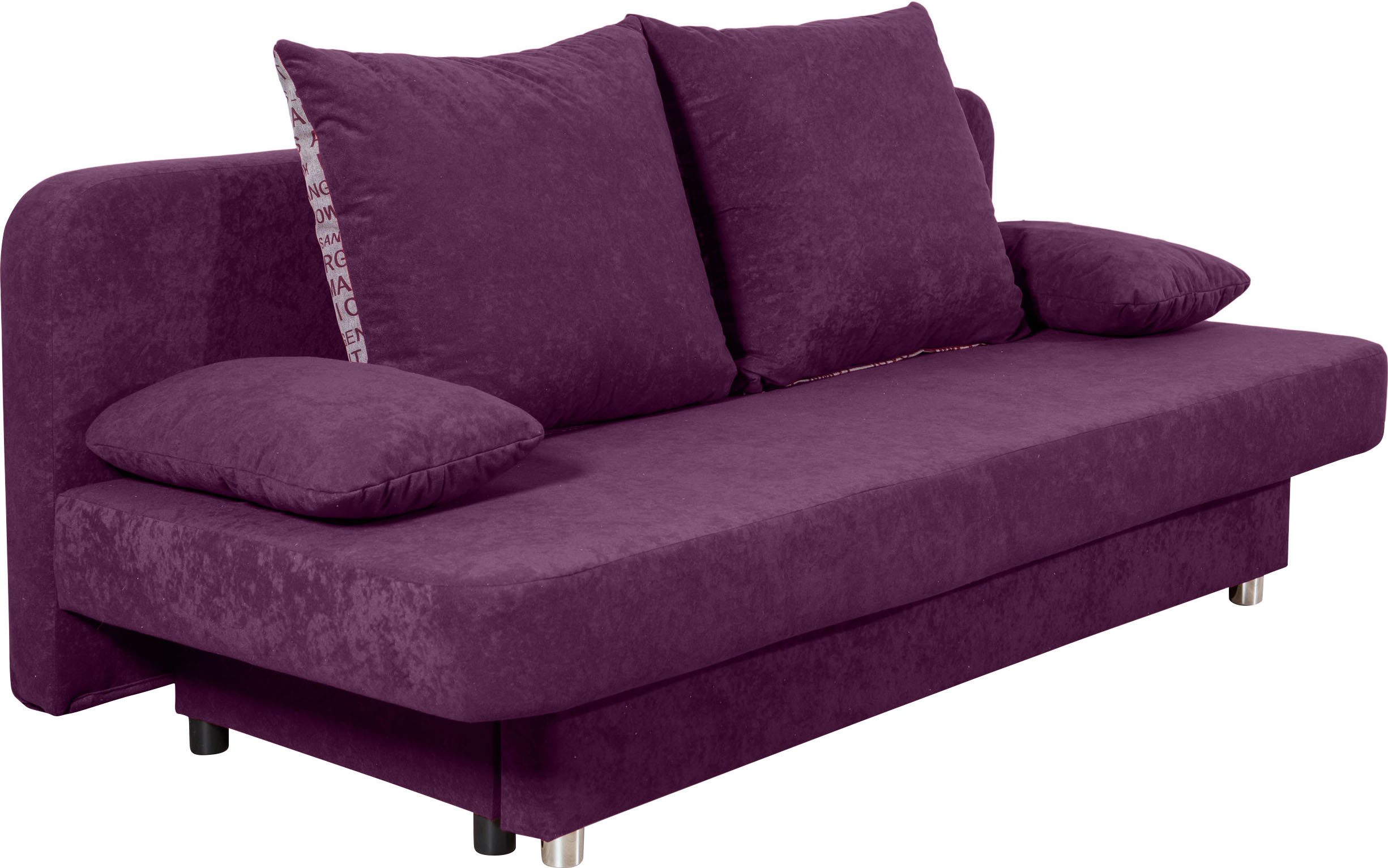 COLLECTION AB Slaapbank ULLA inclusief bedfunctie en opbergruimte Slaapbank, bedfunctie, bedlade, incl. rugkussens, armleuningkussens