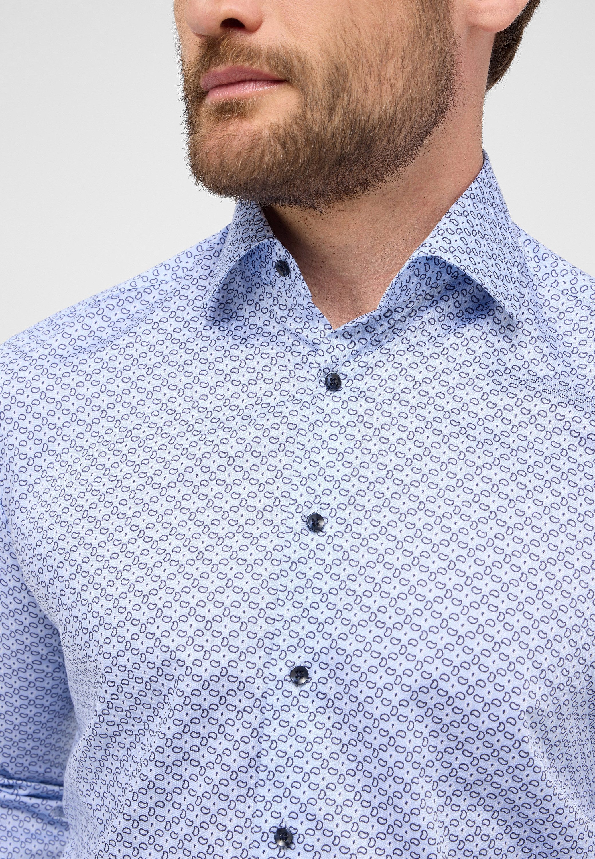 Eterna Overhemd met lange mouwen Comfort fit NON IRON (strijkvrij)