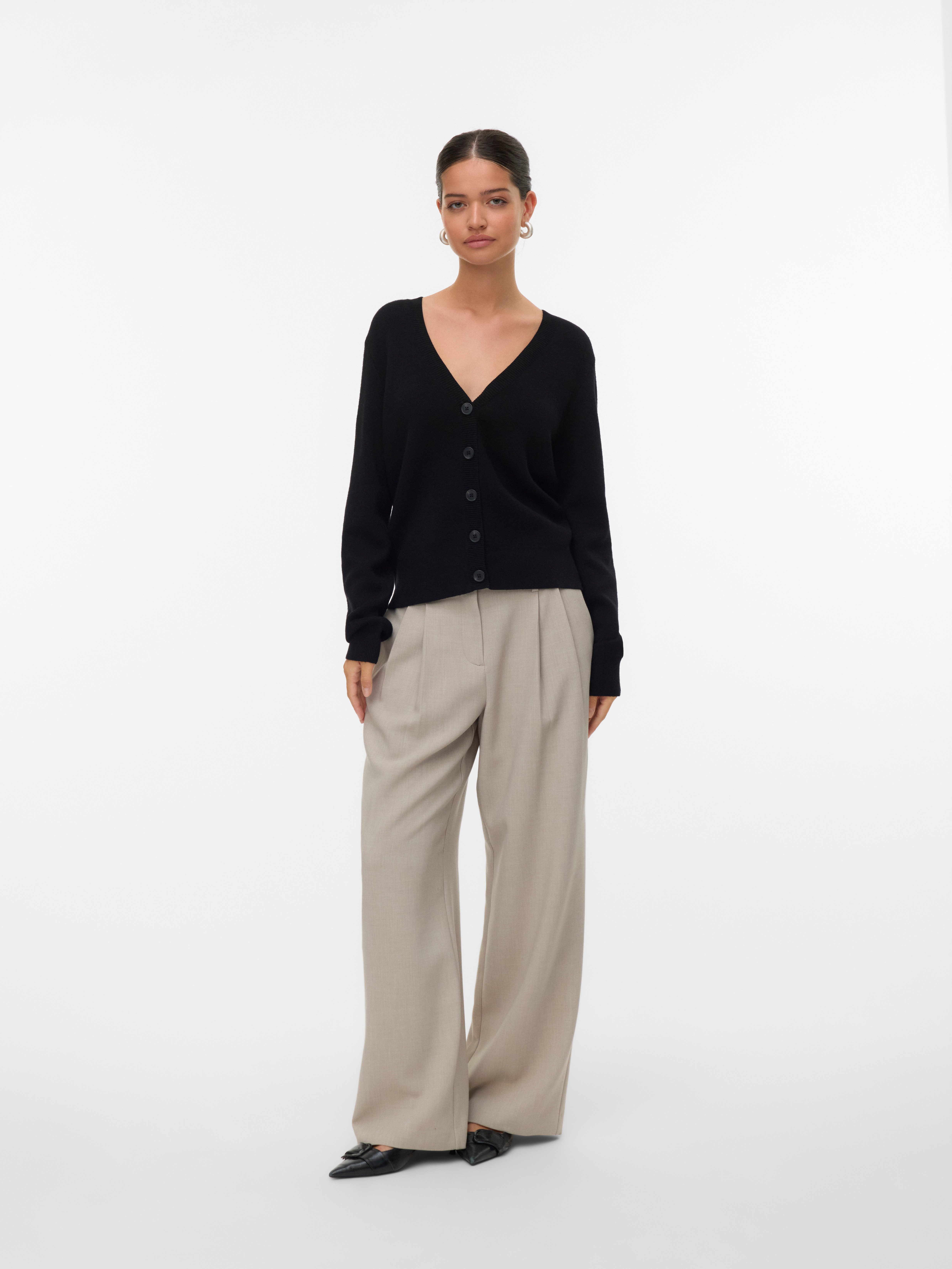Vero Moda Vest VMNANCY LS V-NECK CARDIGAN BOO