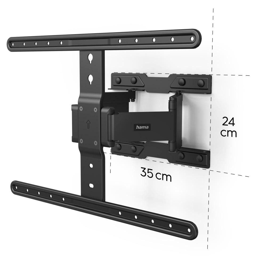 Hama Tv-wandhouder Ultraslank, kantelbaar, volledig beweeglijk, 37“-90", 43, 50, 55, 65, 75