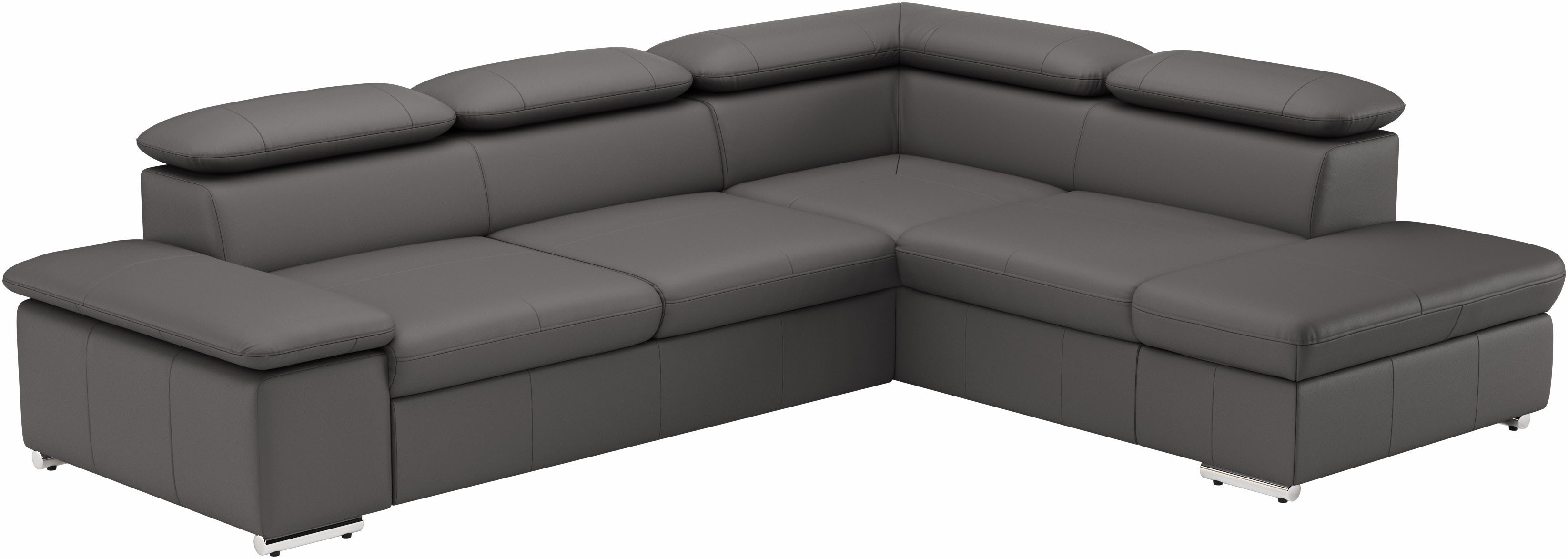 sit&more Hoekbank Valentine, L-vorm, bank met verstelbare arm- en hoofdsteun
