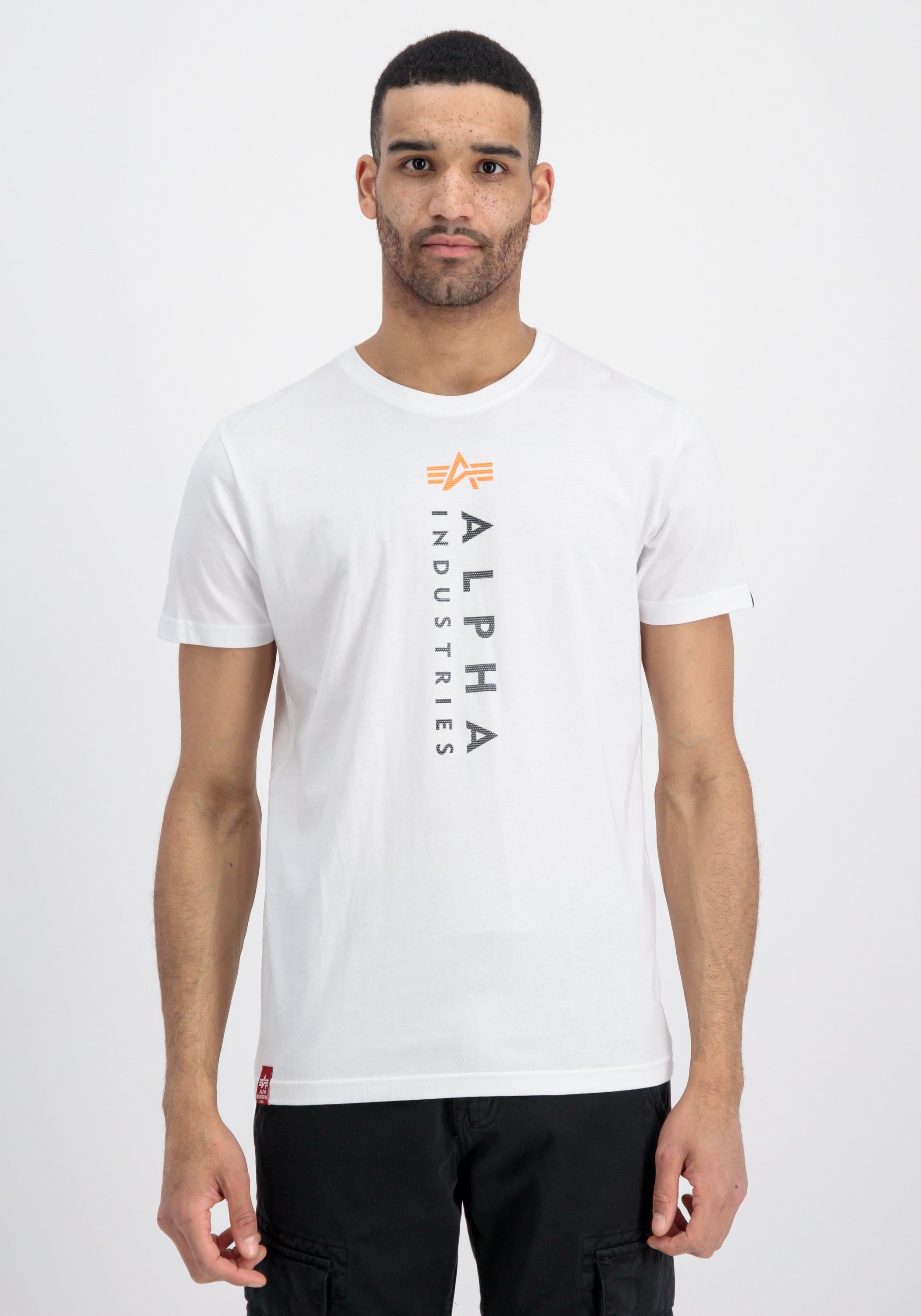 Alpha Industries T-shirt Alpha Industries Men - T-Shirts Relaxed Print T-Shirt heren t-shirts maat XS wit