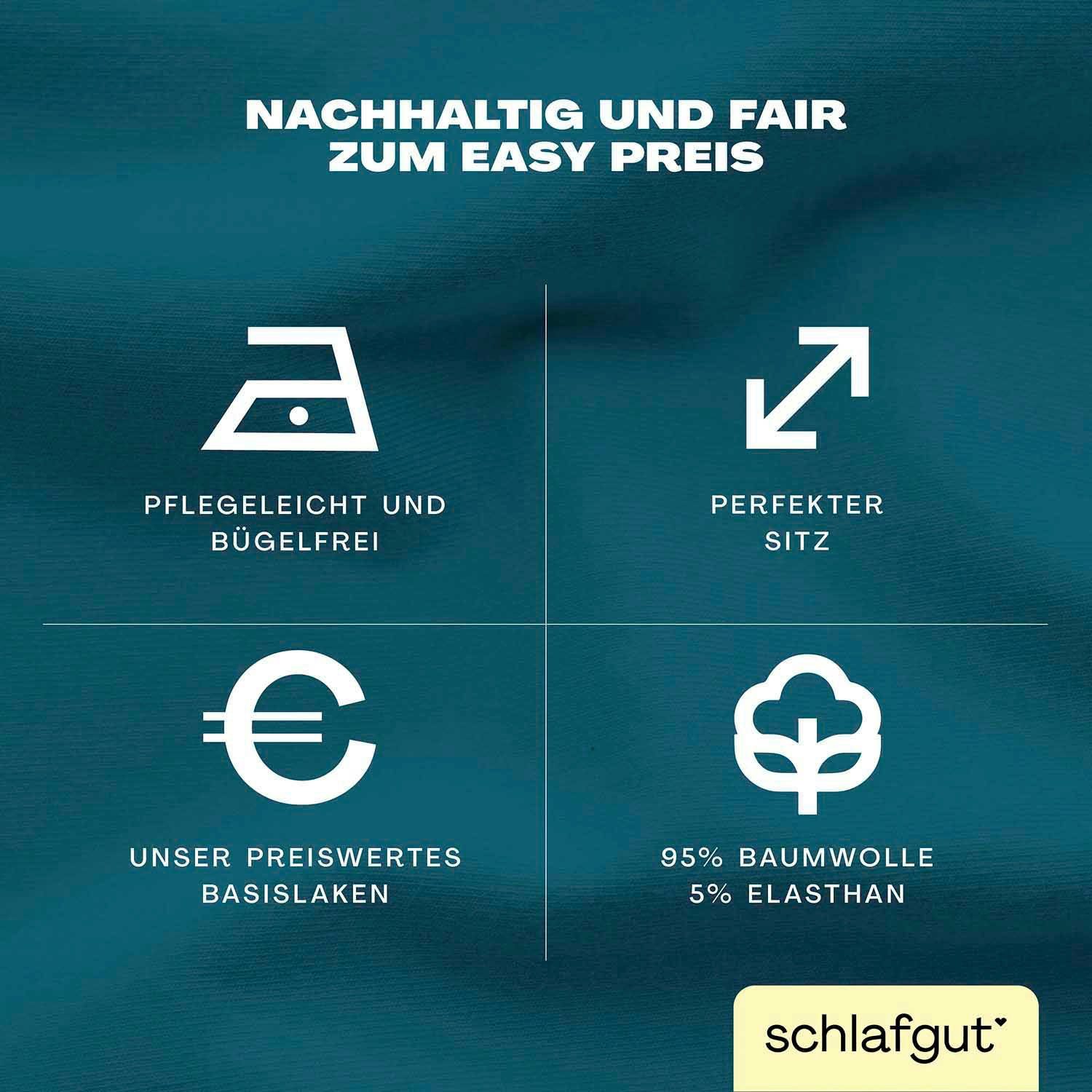 Schlafgut Hoeslaken EASY jersey elastaan MADE IN GREEN by OEKO-TEX® (1 stuk)