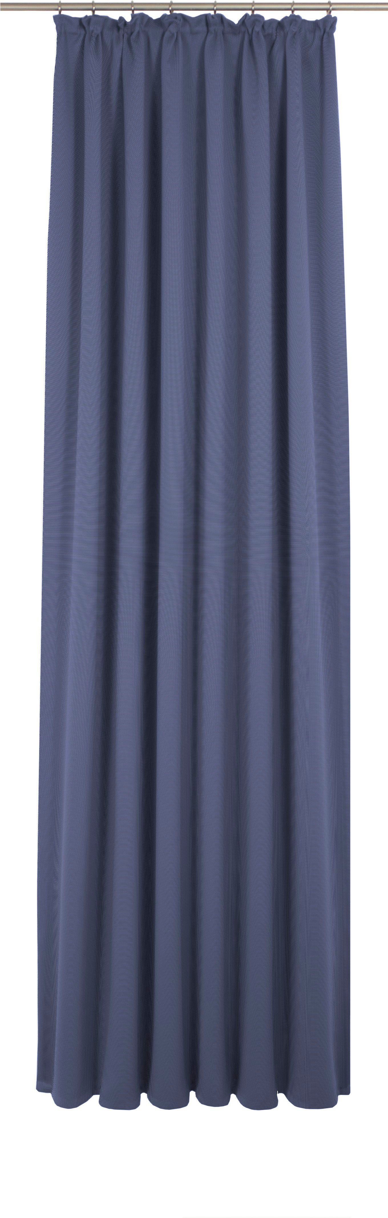Wirth Gordijn Uni Collection (1 stuk) vitrage maat 142 cm x 215 cm blauw