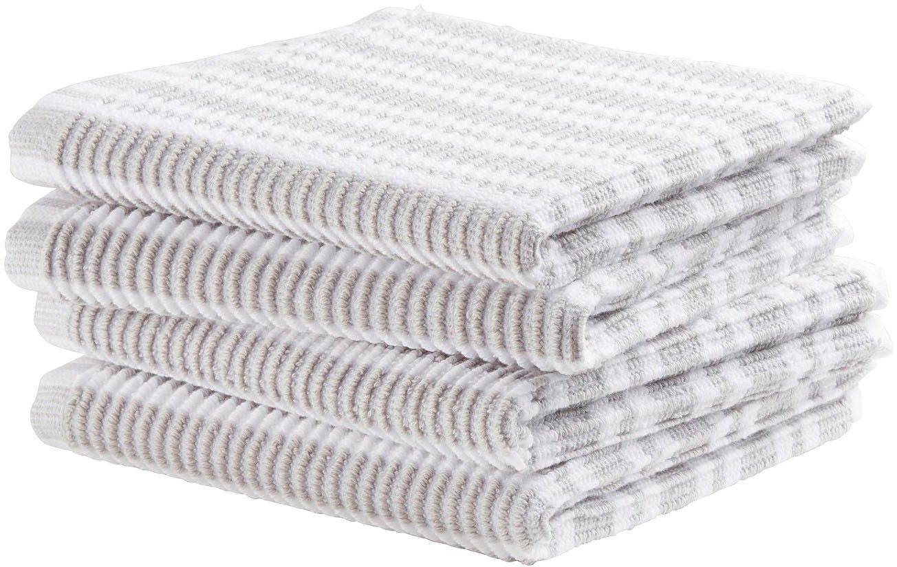DDDDD Vaatdoek Stripe, 30x30 cm, van 100% katoen met luxueuze ribstructuur en optimale...