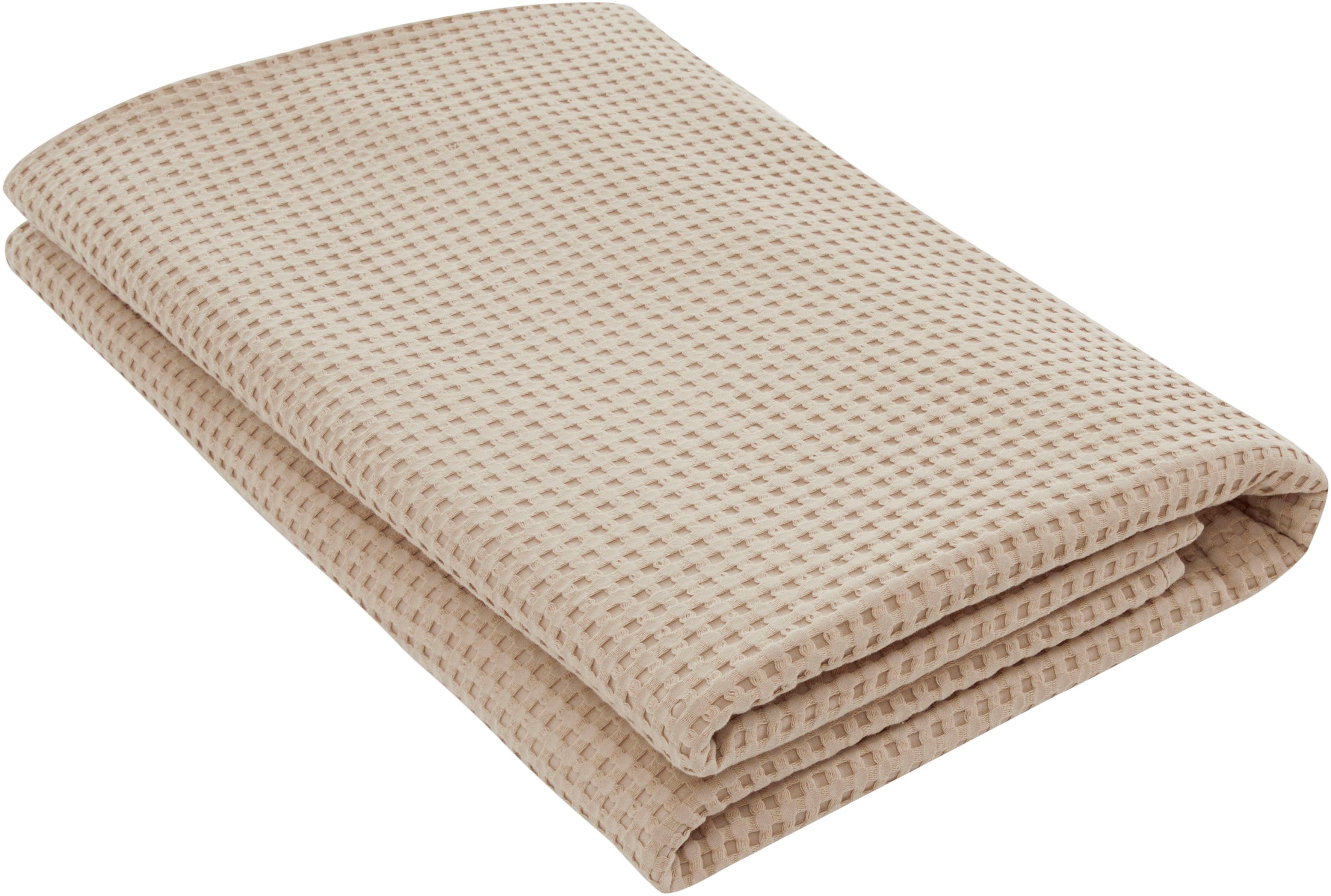 andas Sprei Greta in wafelpiqué-look, vele kleuren beschikbaar, deken vanaf 150x250 cm