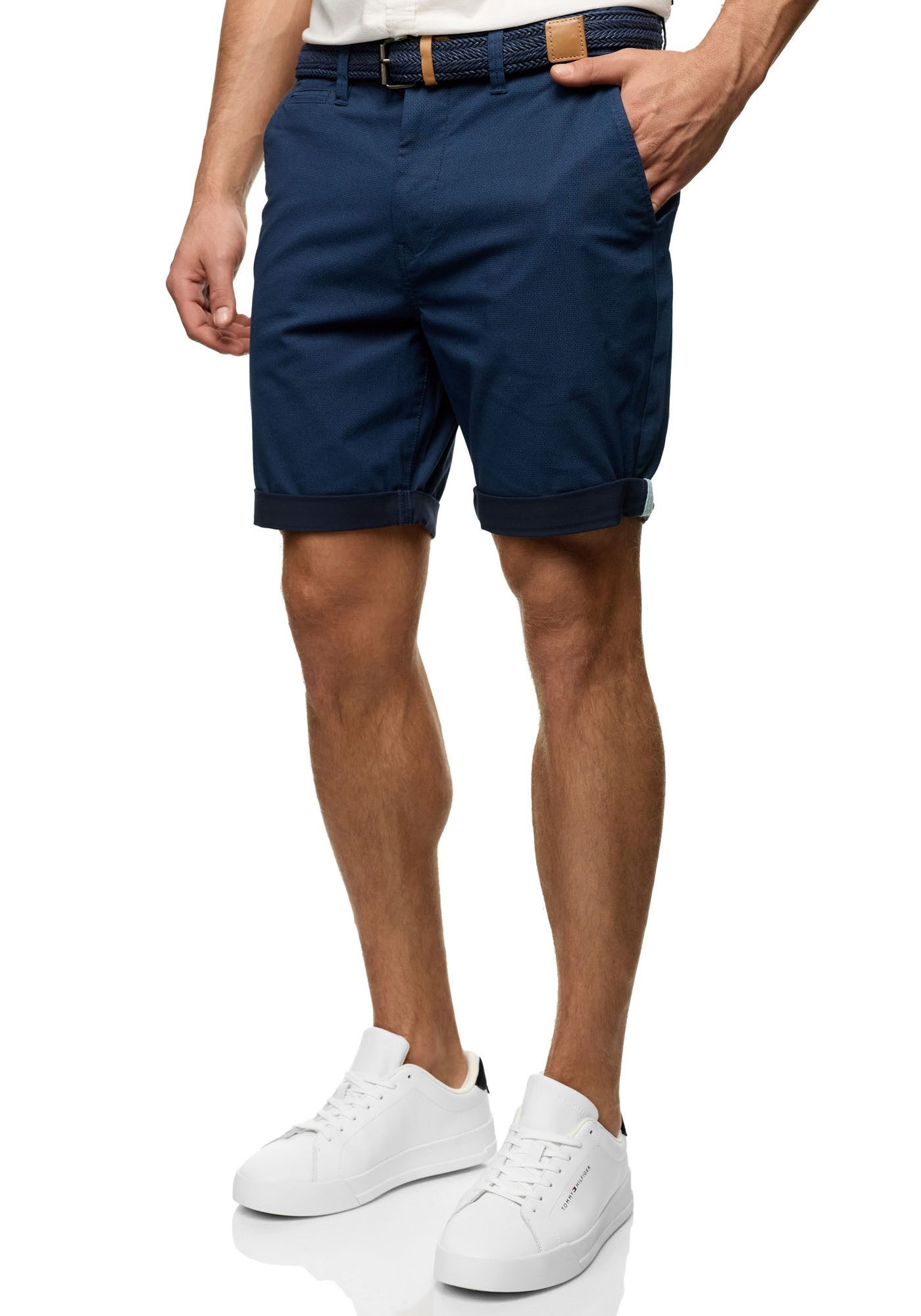 Indicode Chino-short heren bermuda broeken maat XXL blauw