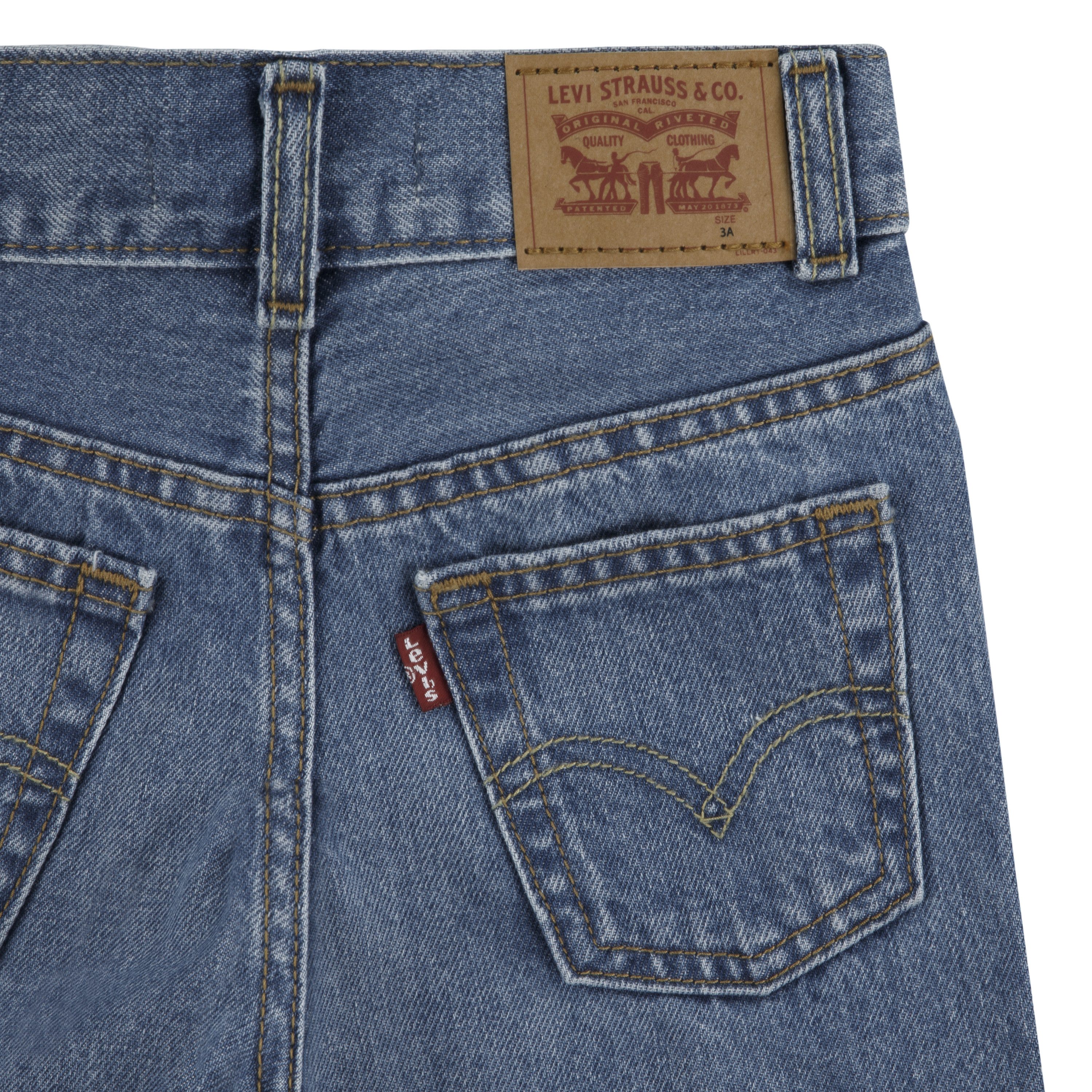 Levi's Kidswear Jeansshort van robuust katoen-denim