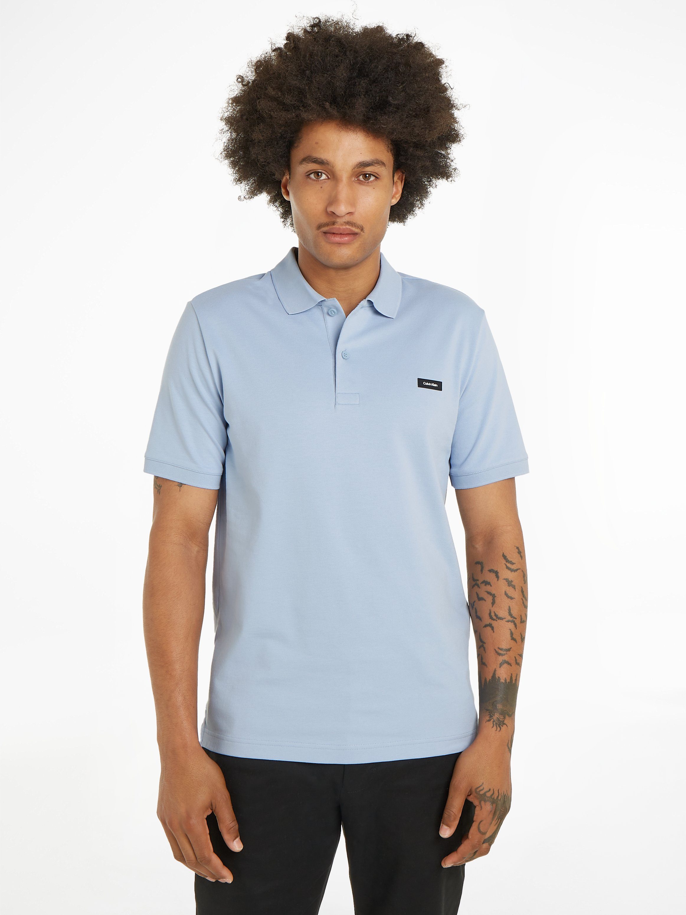 Calvin Klein slim fit polo met logo kentucky blue