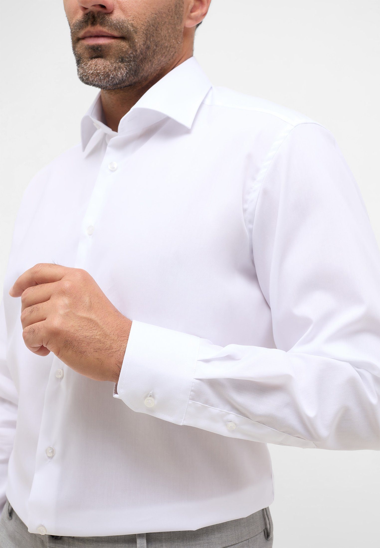 Eterna Overhemd met lange mouwen Comfort fit NON IRON (strijkvrij)