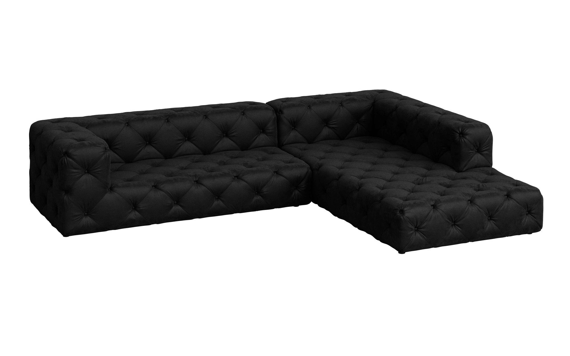 Places of Style Hoekbank FOLLINA L-vorm, met klassieke Chesterfield-knoopstiksels