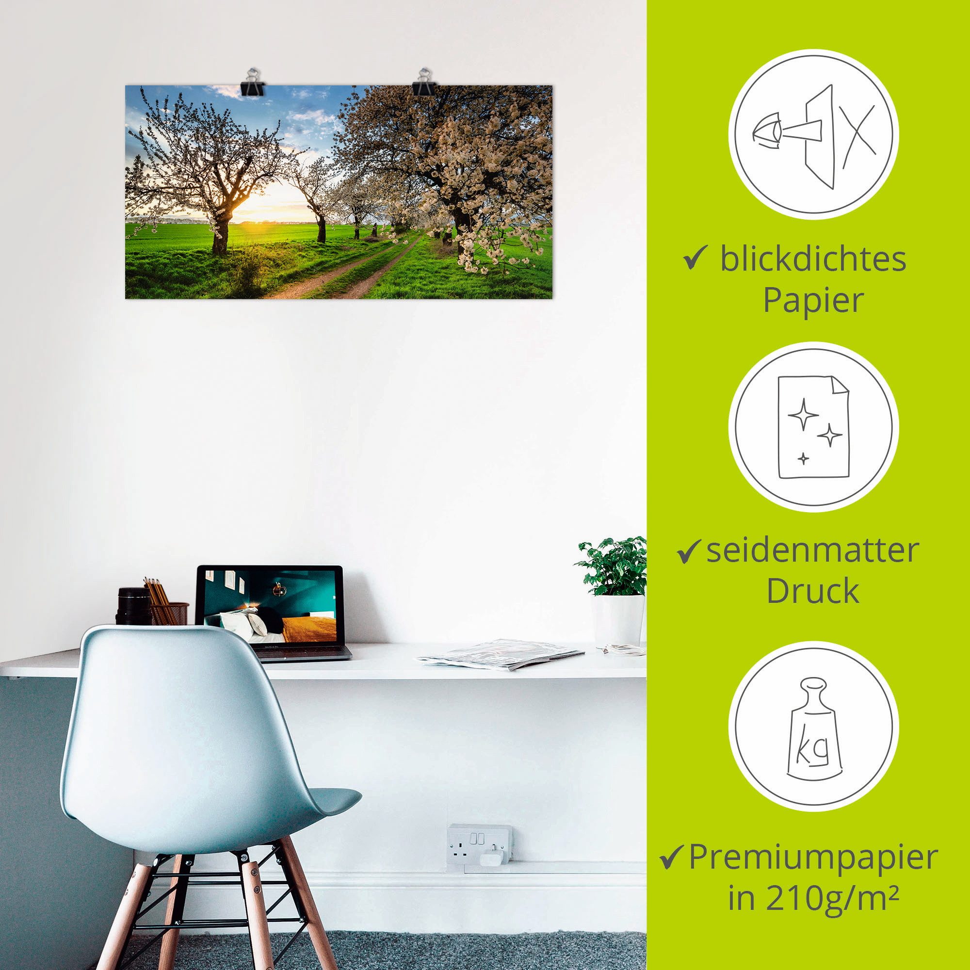 Artland Artprint Kersensteegje als artprint op linnen, poster, muursticker in verschillende maten