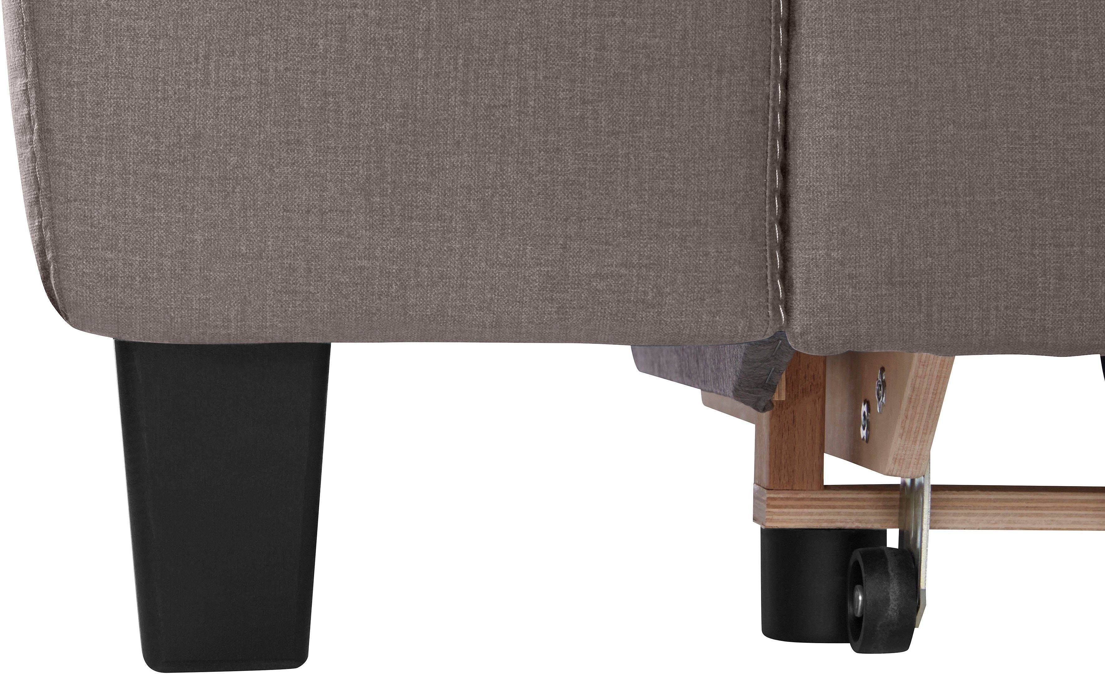 COTTA Zithoek Morven L-vorm Set bestaande uit: hoekbank met hoofdverstelling & hocker (set)